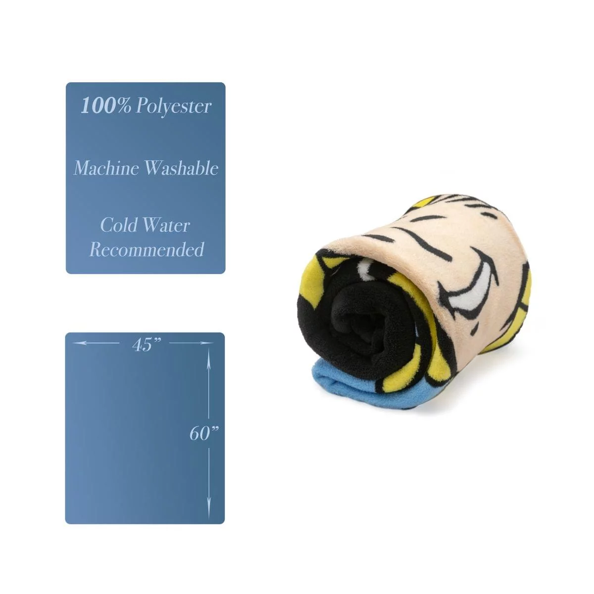 Fallout Vault Boy Lightweight Fleece Throw Blanket | 45 x 60 Inches