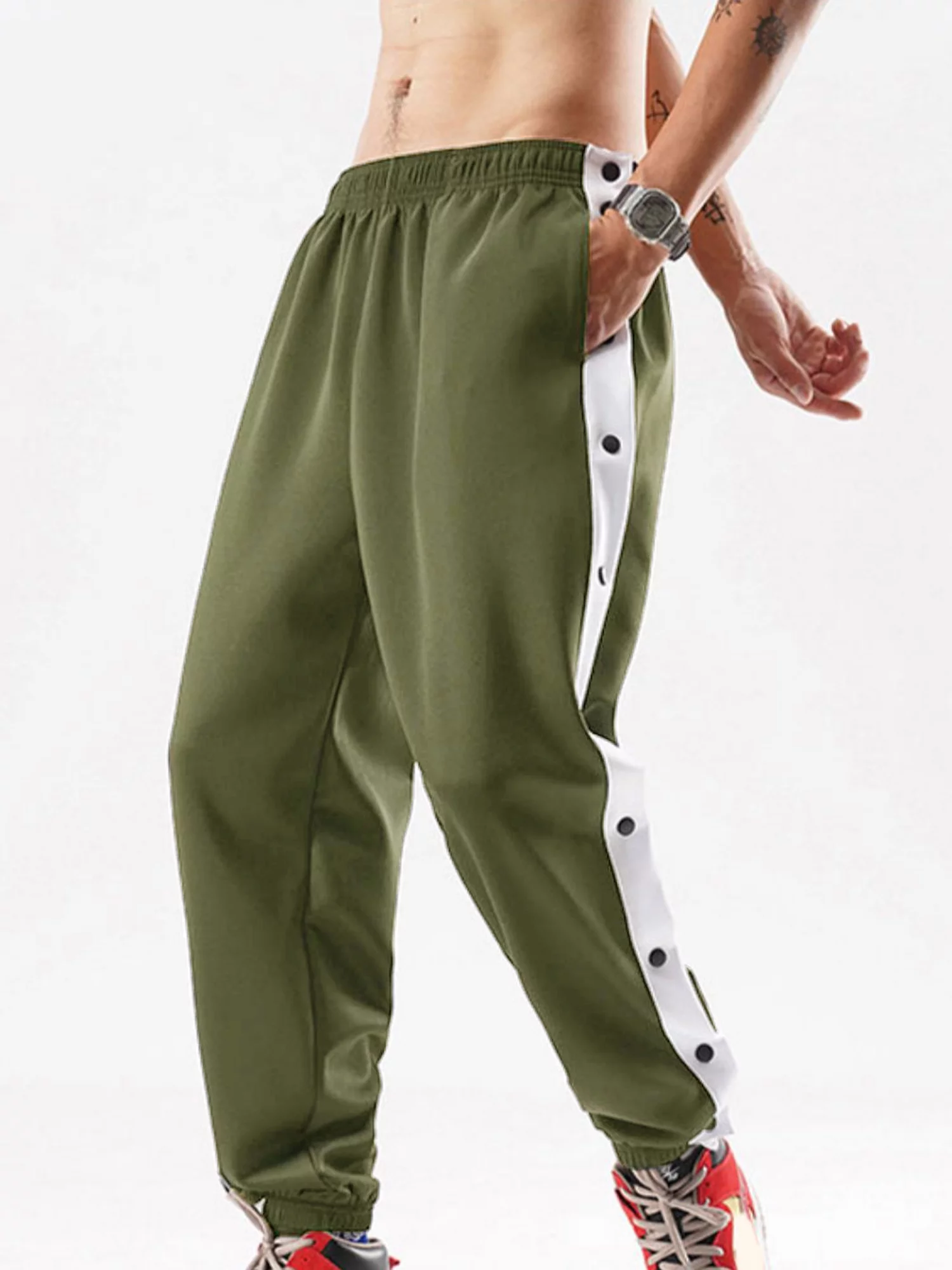 GXFC Men Sweatpants Loose Quick Dry Tear Away Pants