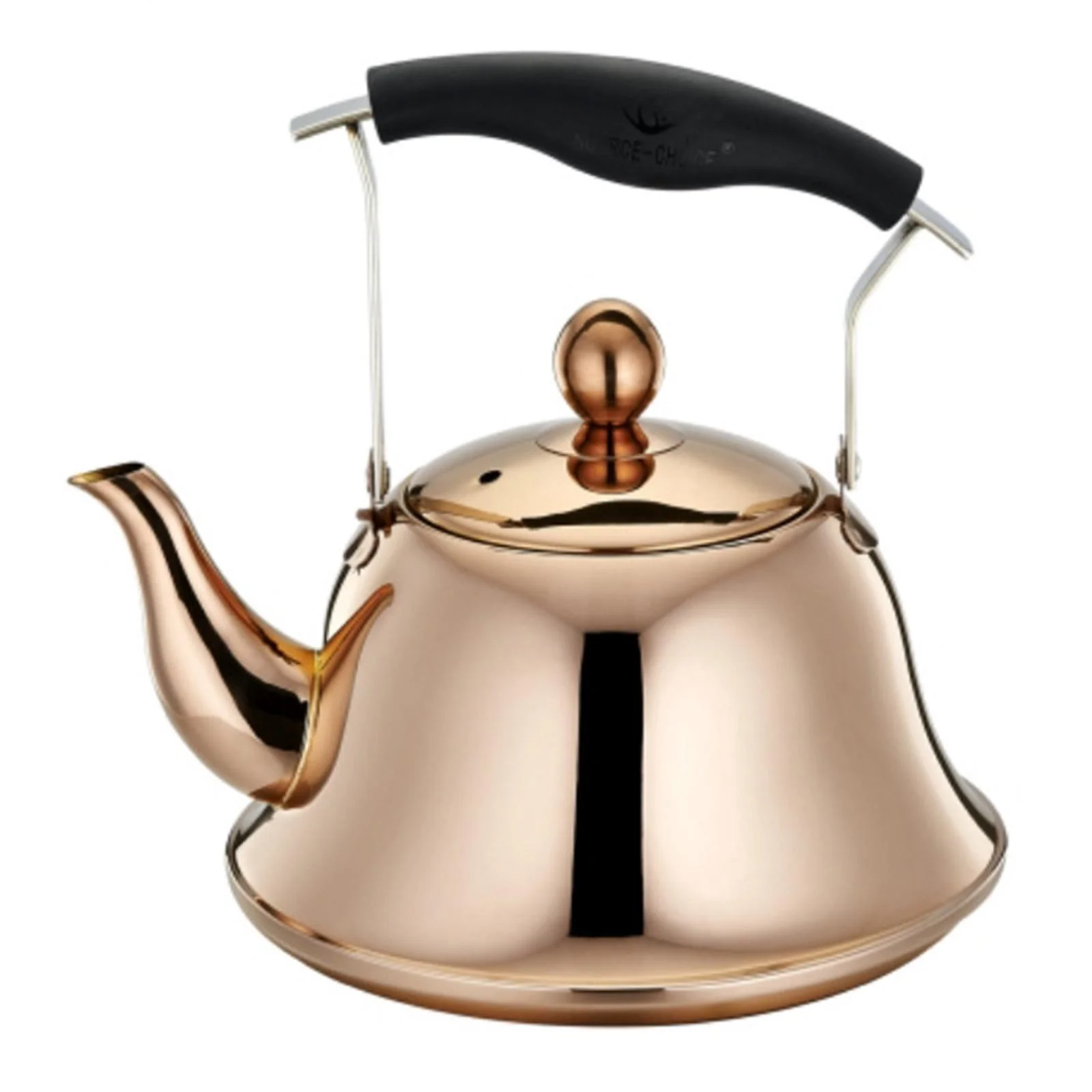 Household Whistling Kettle, Teapot Kettle Picnic Tea Pot 1L Large Capacity Kettle Sounding Kettle Induction Cookers , Rose en