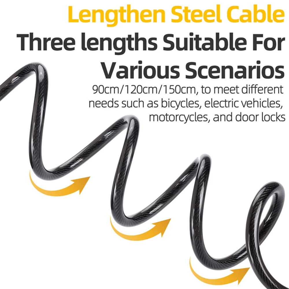 Bike Locks,Coiled Cable Lock Bike Locks Lock Resettable Combination Lock Cable Lock Ebike Lock Lock Cable 5 Resettable Combination Lock -theft Coiled Lock - Coiled