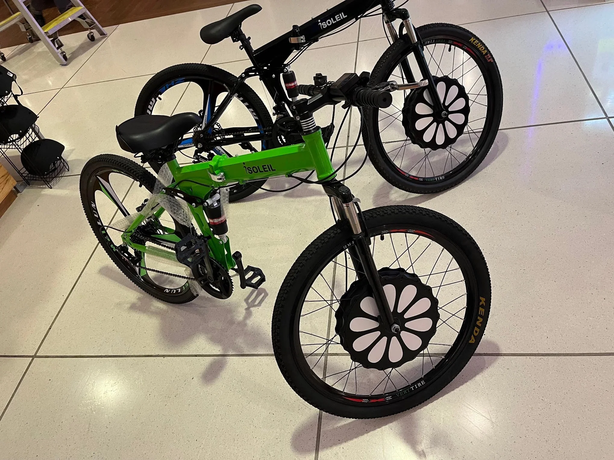 Verttire E-Bike Bundle w/ Folding 21 Speed Mountain Bike + Verttire E-Bike Kit