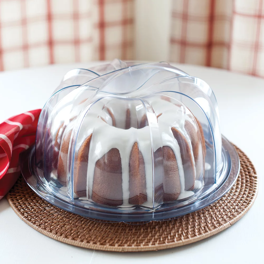Nordic Ware Bundt Cake Keeper Transport and Store Clear Plastic 10.5