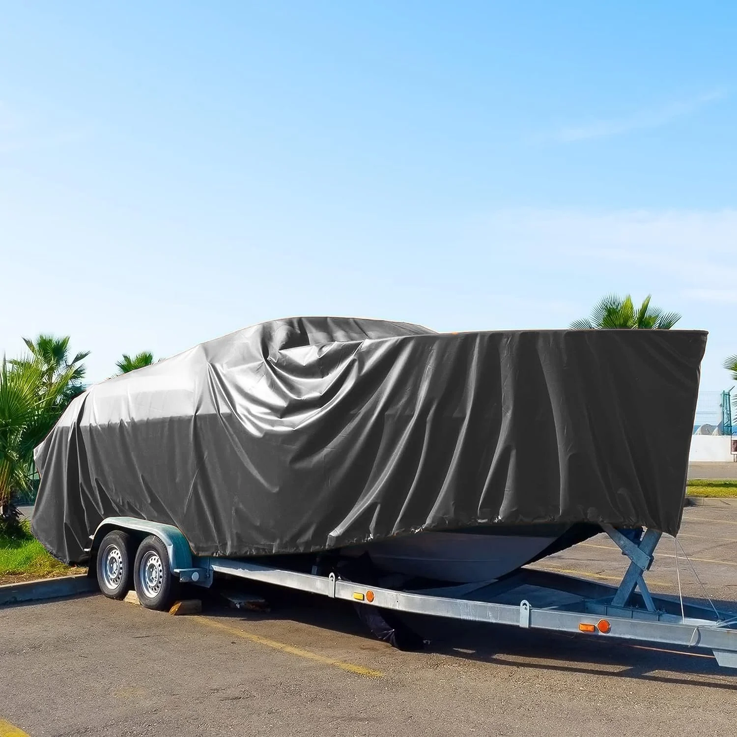 Extra Heavy Duty 12 Mil Silver Tarp 3 Ply Coated Reinforced Canopy 6 Oz 3 Layer (Finished Size 7.6' X 29.6')