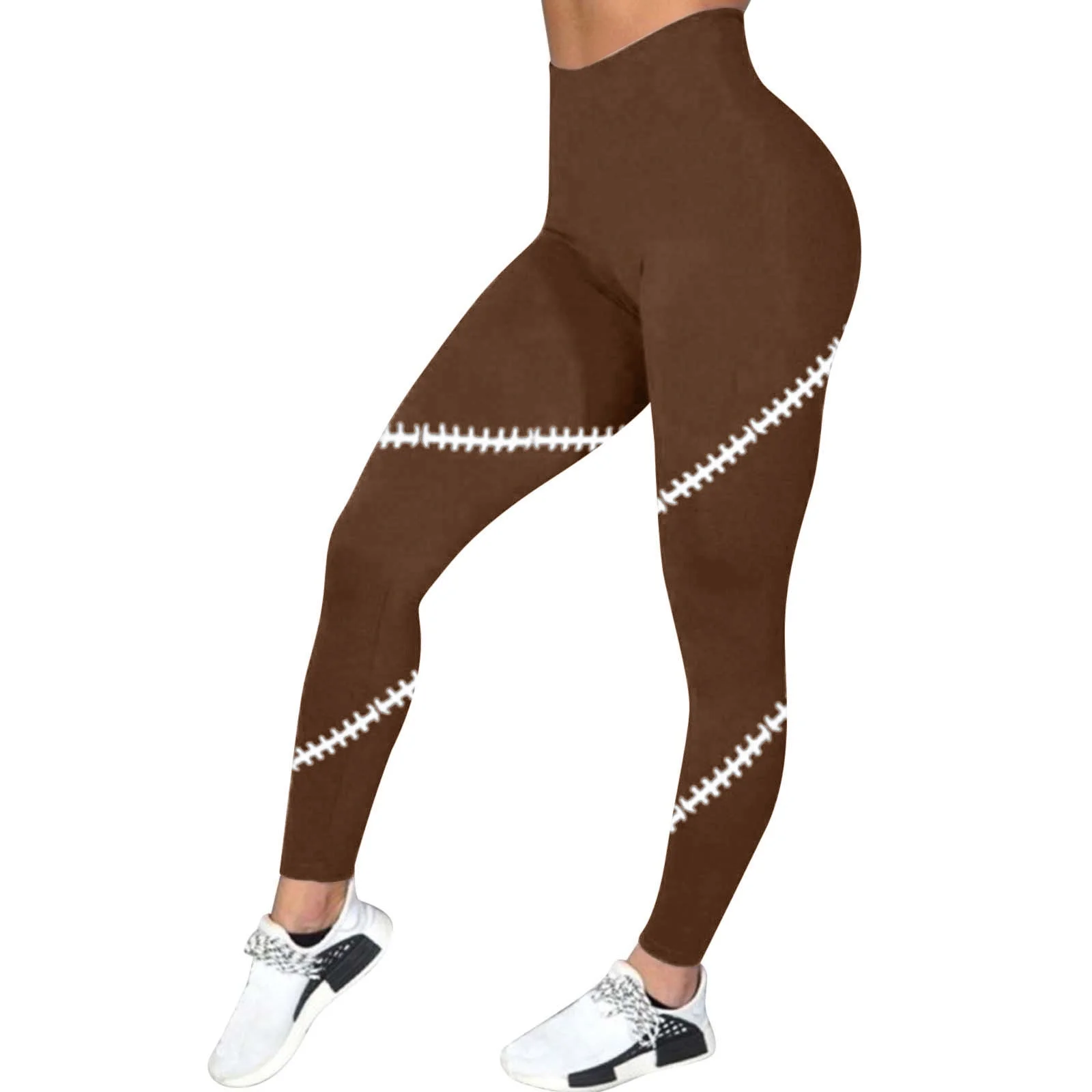 Akiihool Women's Yoga Pants Women’s Yoga Pants, Bootcut High Waisted Casual Wide Leg Leggings (Brown,L)