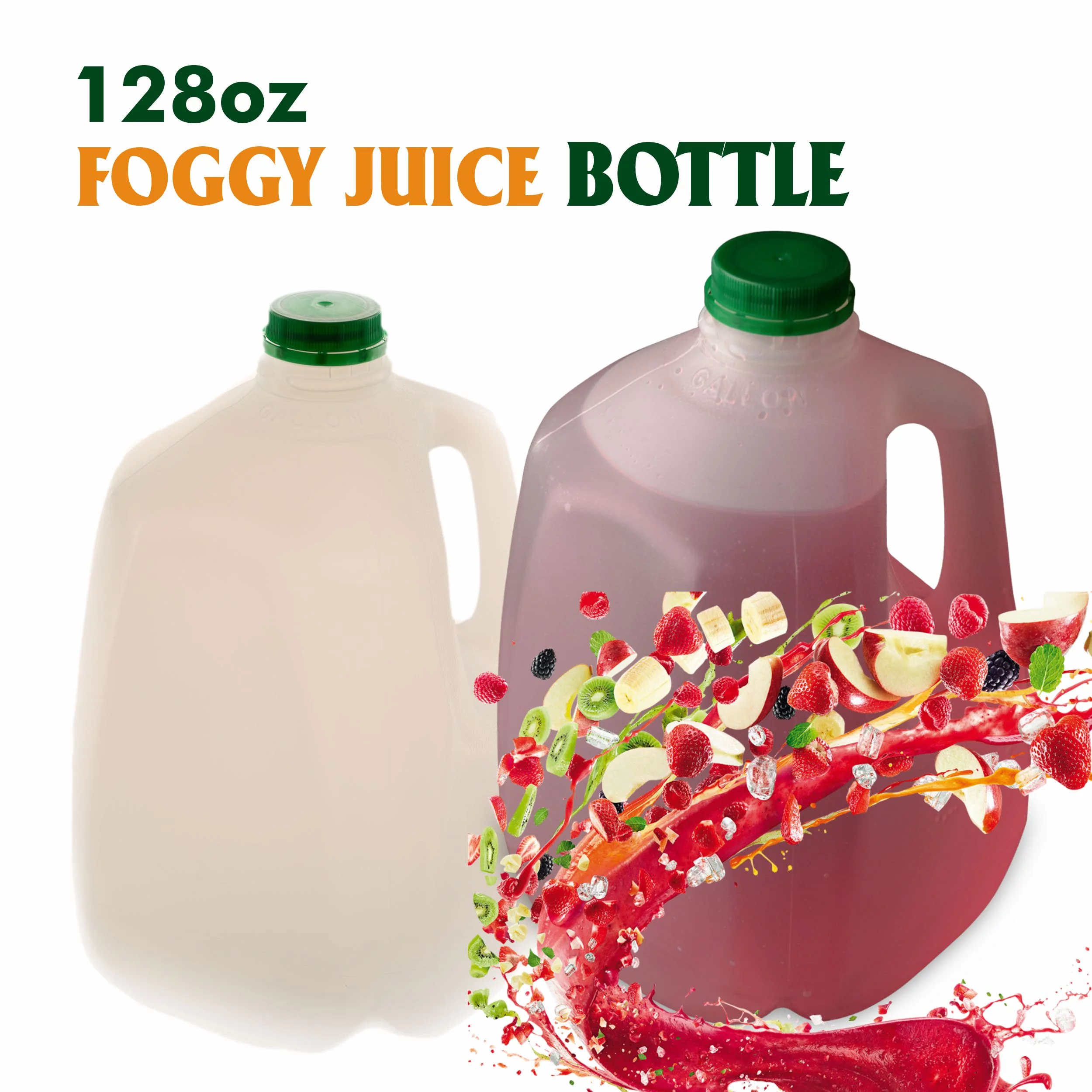 [20 PACK] Empty Plastic Gallon Juice Bottles with Tamper Evident Caps 128 OZ - Smoothie Bottles - Ideal for Juices, Milk, Smoothies, Picnic's and even Meal Prep by EcoQuality Juice Containers