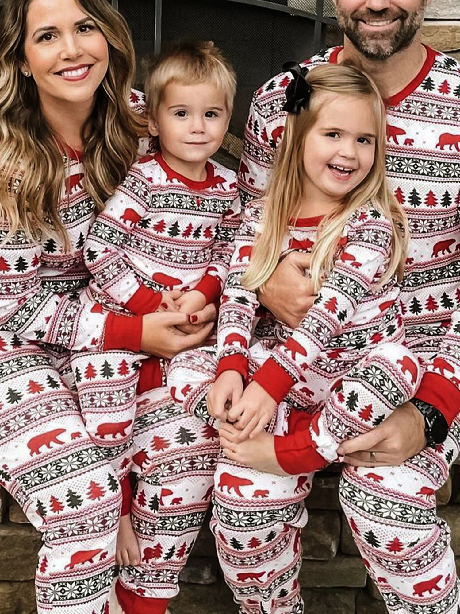 Canis Holiday Christmas Family Pajamas Matching Set Moose Xmas Pjs for Couples and Kids Baby Sleepwear