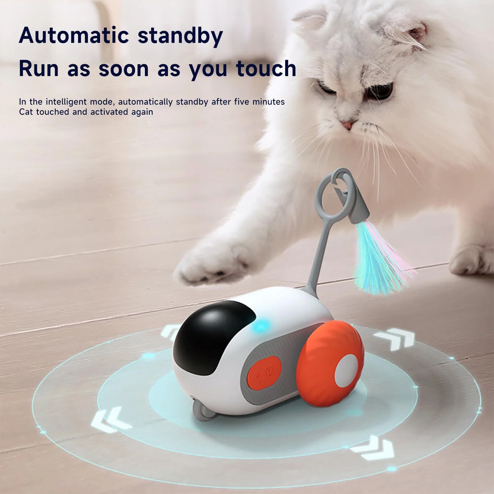 Car Remote Control Electric Cat Toys - Funny Feather Smart Interactive Cat Toy🔥