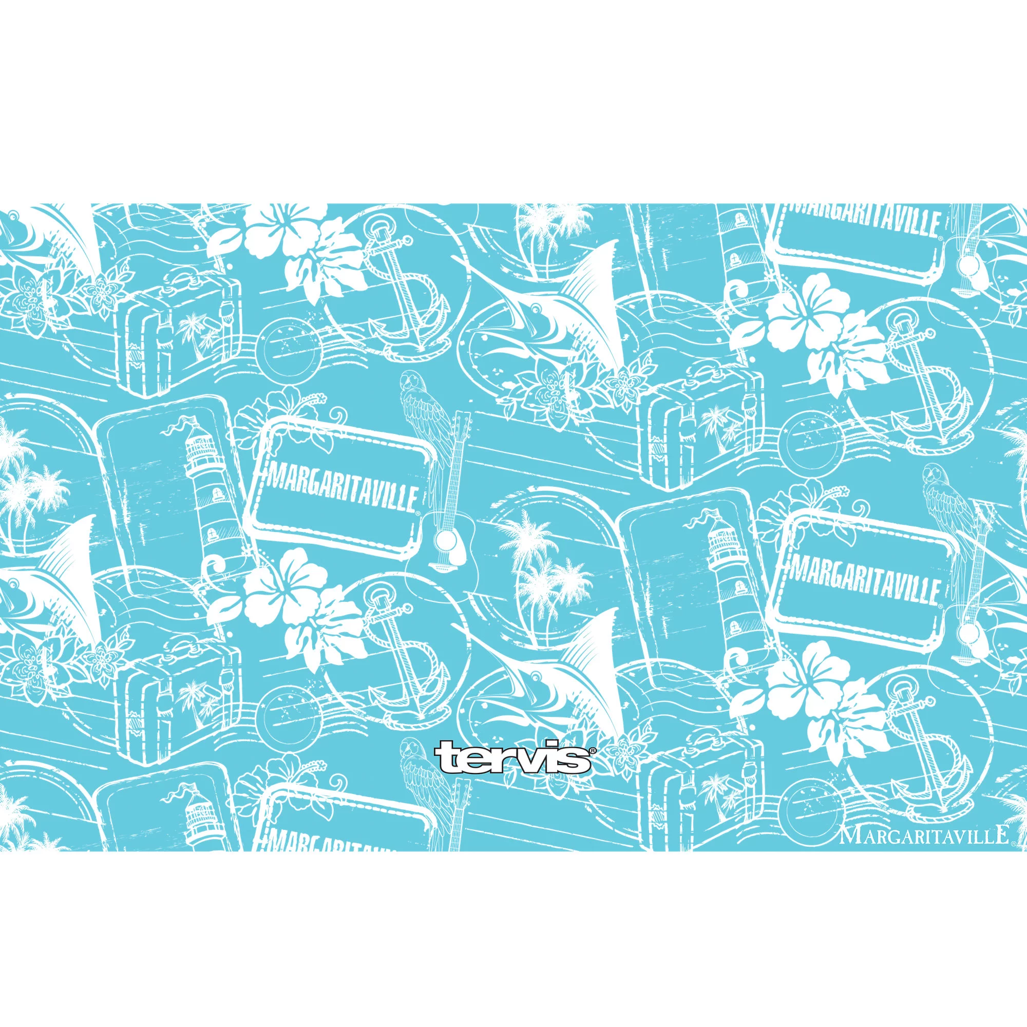 Tervis Margaritaville - Stamp Pattern Triple Walled  Insulated Tumbler Travel Cup Keeps Drinks Cold & Hot, 20oz - Stainless Steel, Stainless Steel