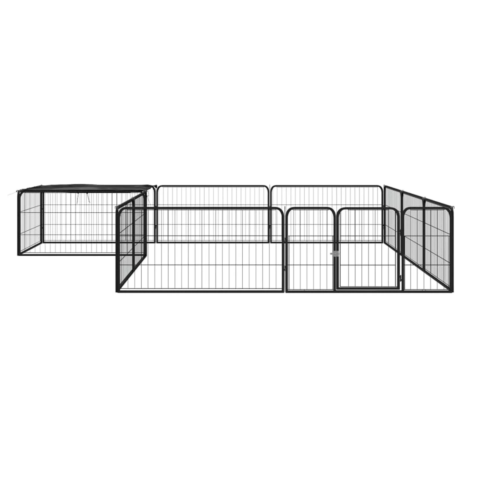 Gecheer 12-Panel Dog Playpen Black 39.4