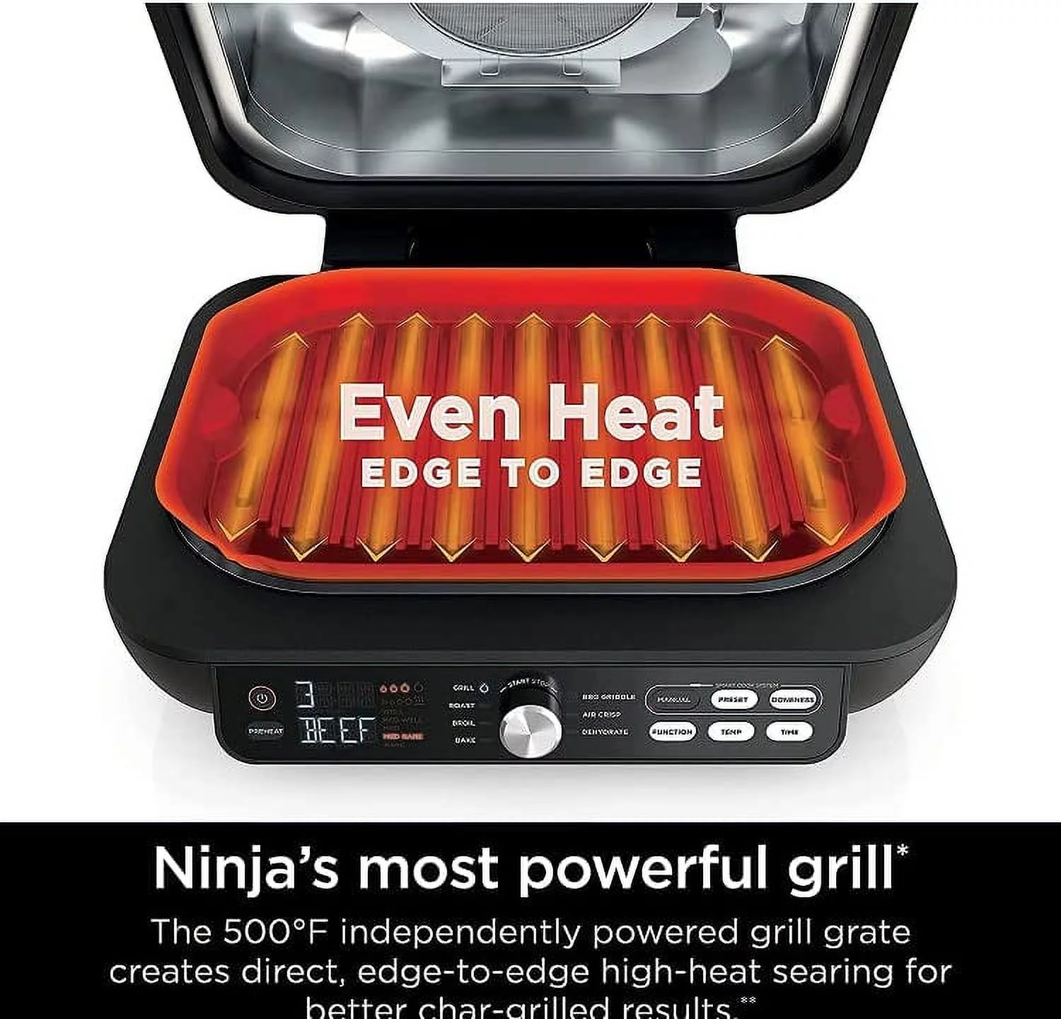Ninja IG651 QNV Foodi Smart XL Pro 7-in-1 Indoor Grill/Griddle Combo, use Opened or Closed, with Griddle, Air Fry Smart Thermometer NAVY BLUE (Refurbished)