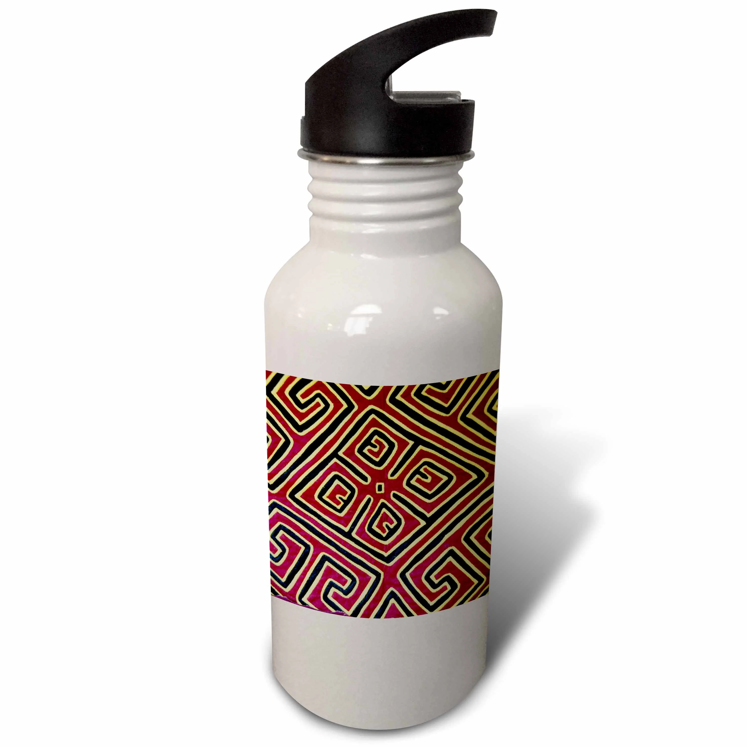 3dRose Panama, San Blas Islands, Kuna Indian mola - SA15 CMI0359 - Cindy Miller Hopkins, Sports Water Bottle, 21oz