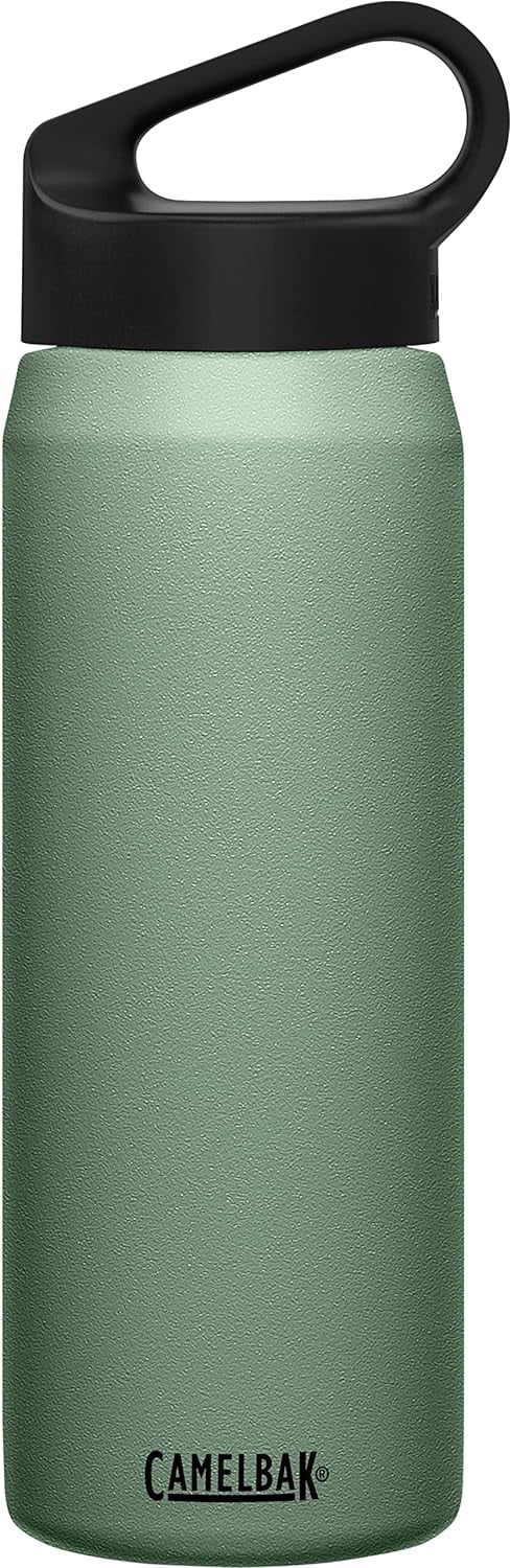 CamelBak Carry Cap Bottle - Vacuum Insulated Stainless Steel -Easy Carry, 25oz, Moss