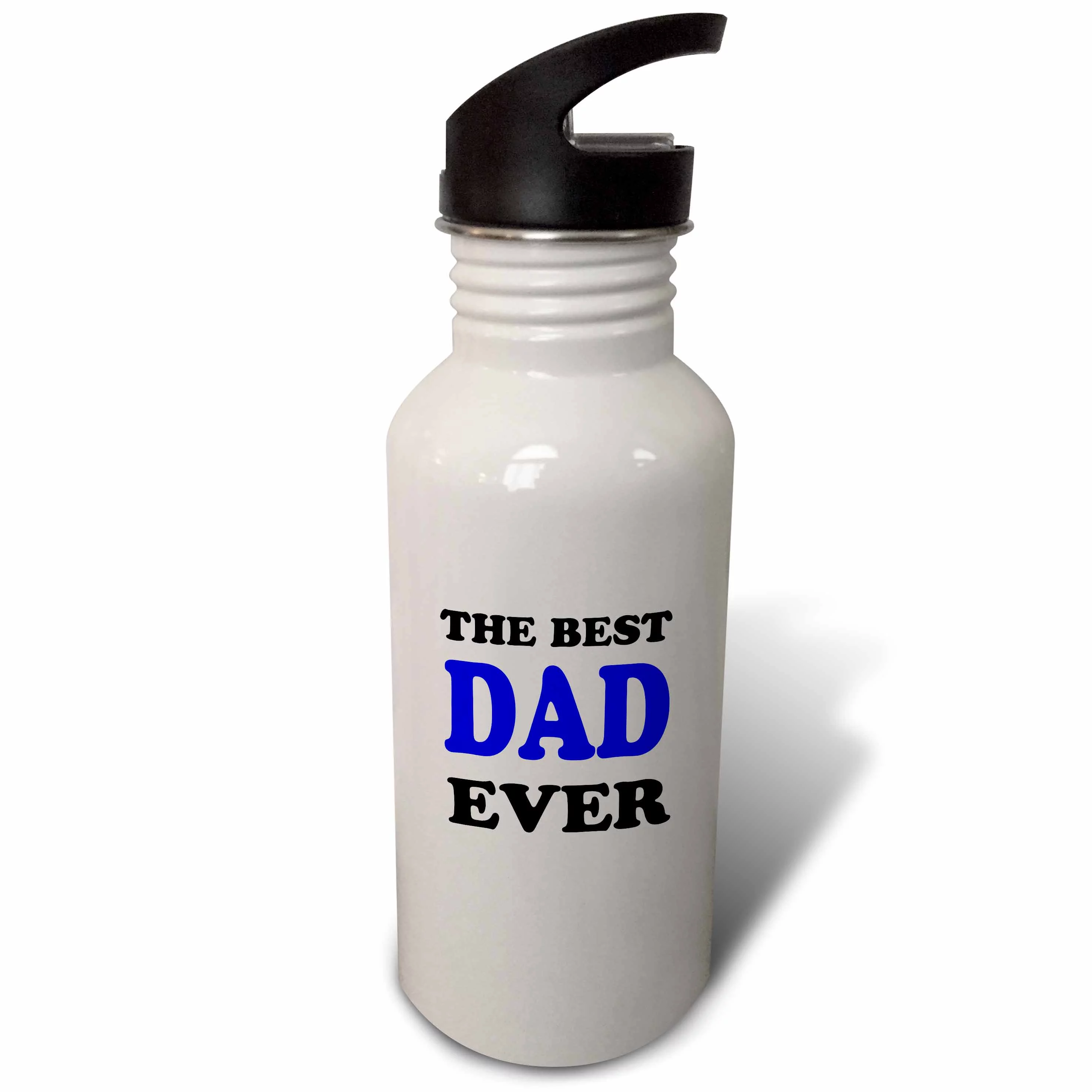 The best dad ever, Blue 21 oz Sports Water Bottle wb-123058-1