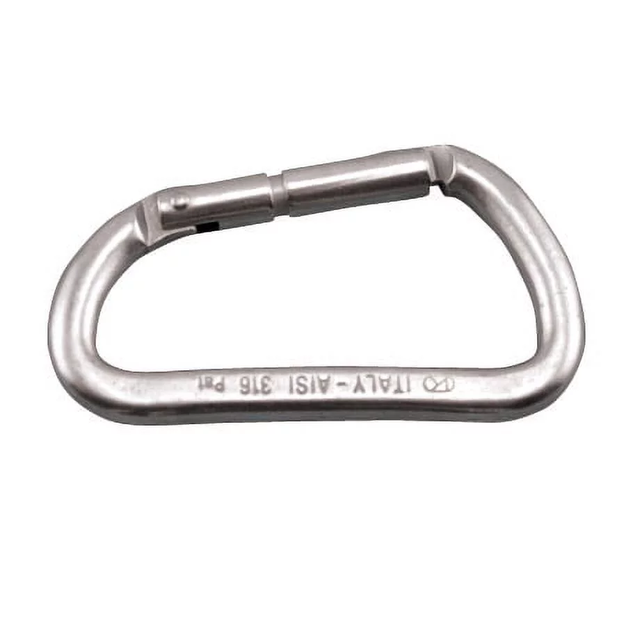 316 STAINLESS STEEL ASYMMETRICAL SPRING CLIP CARABINER 3