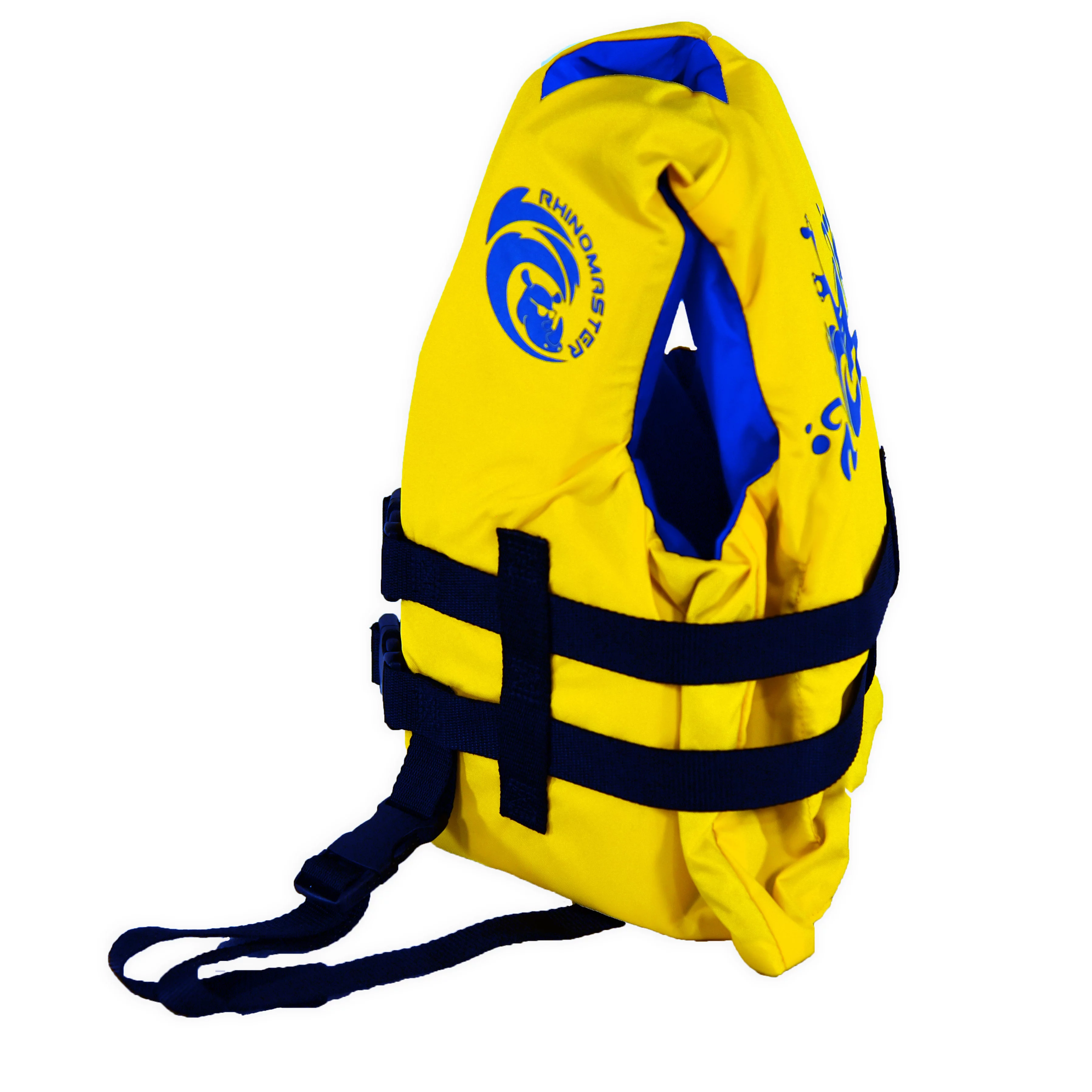 RhinoMaster Kids Life Vest for Watersports (Yellow) - Boating, Tubing, Canoeing 30 - 50-lbs - USCG Approved Type III