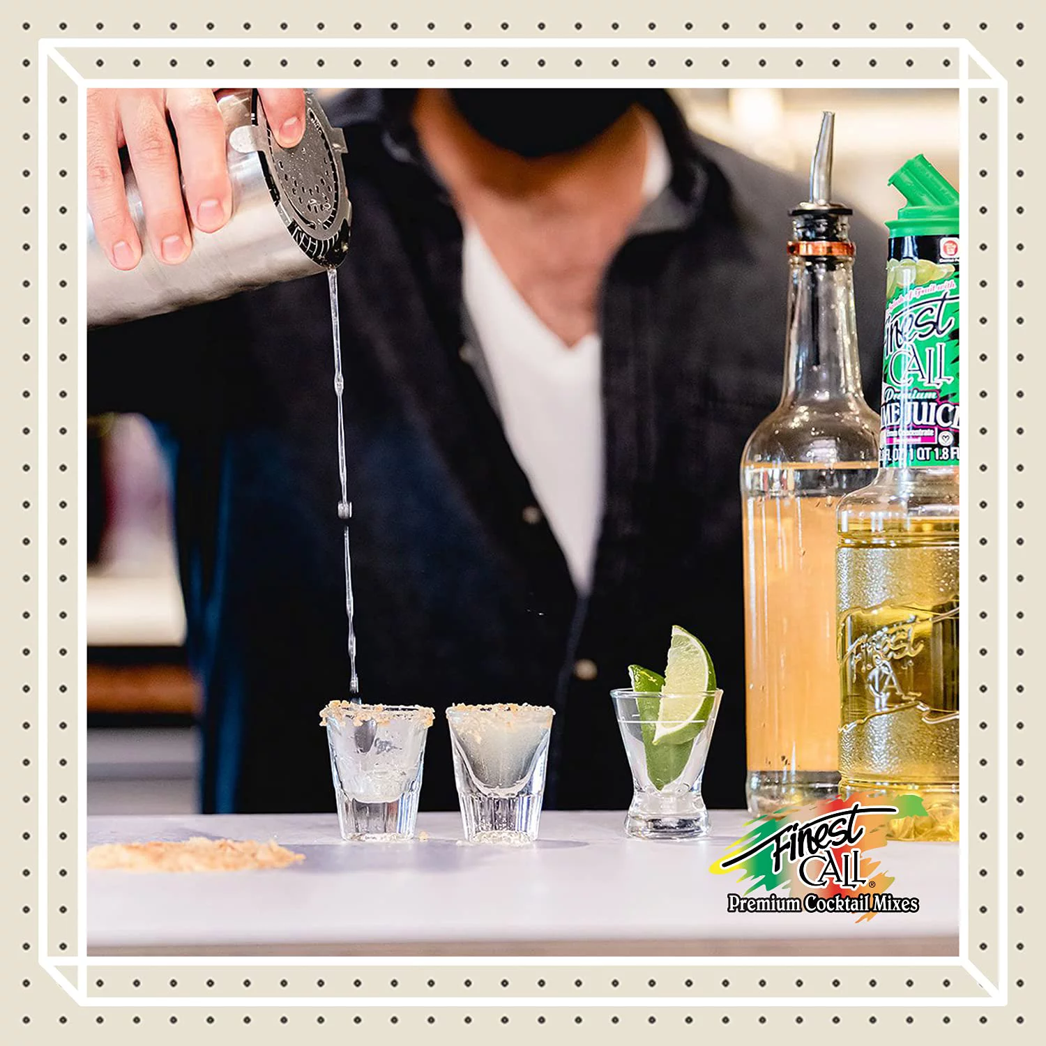 Finest Call Premium Lime Juice Drink Mix, 1 Liter Bottle (33.8 Fl Oz), Pack Of 3