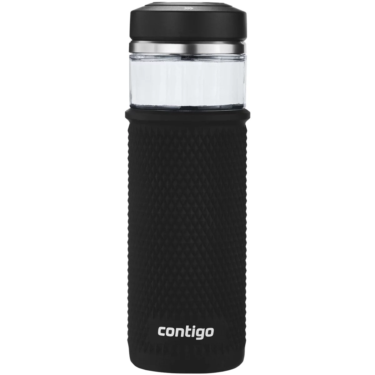 Contigo 20 oz. Evoke Quick-Twist Lid Glass Water Bottle - Licorice