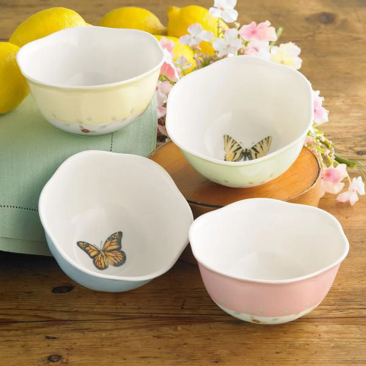 Lenox 791720 BUTTERFLY MDW DW DESSERT BOWLS S/4 - Pack of 1