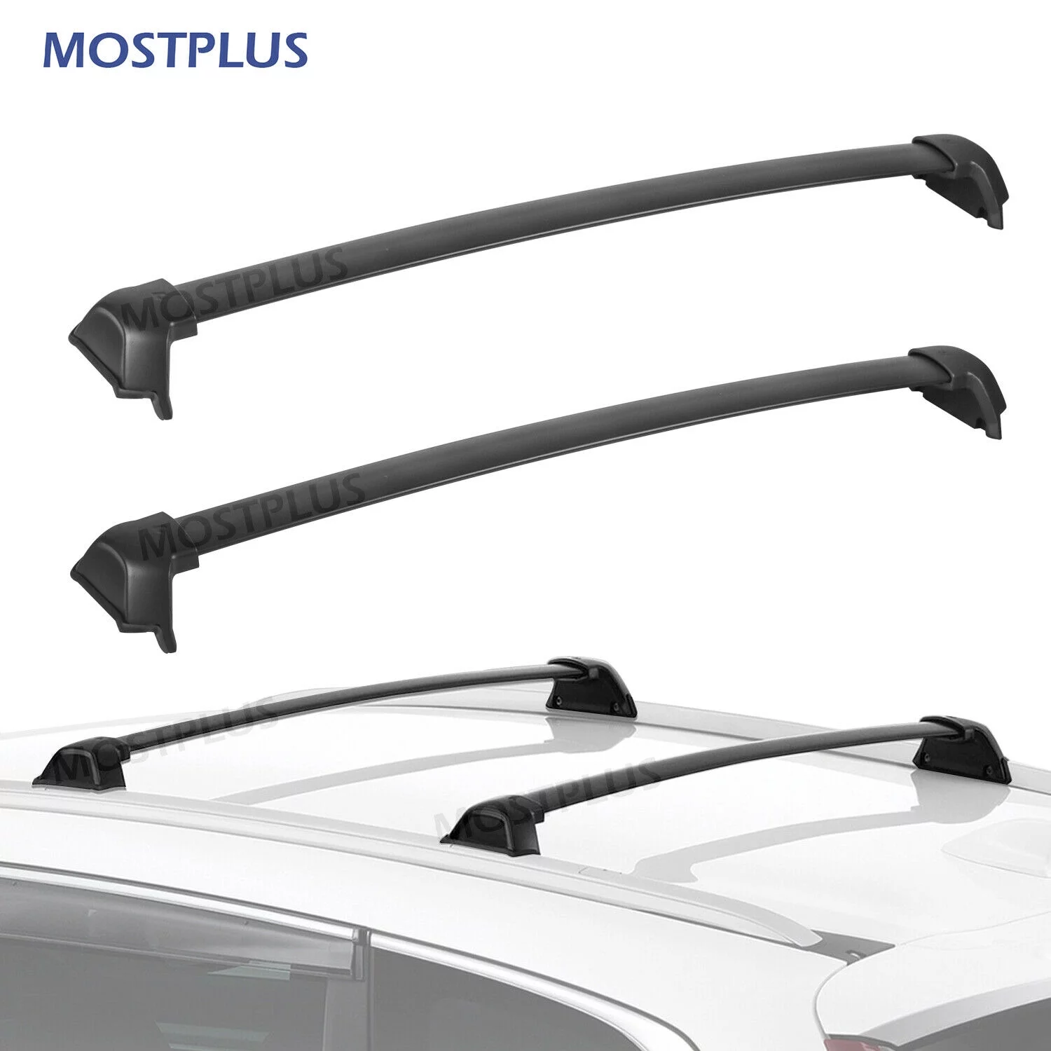 Set(2) Black Roof Rack Cross Bar Crossbars Cargo Carrier for 2017-2021 Honda CRV CR-V
