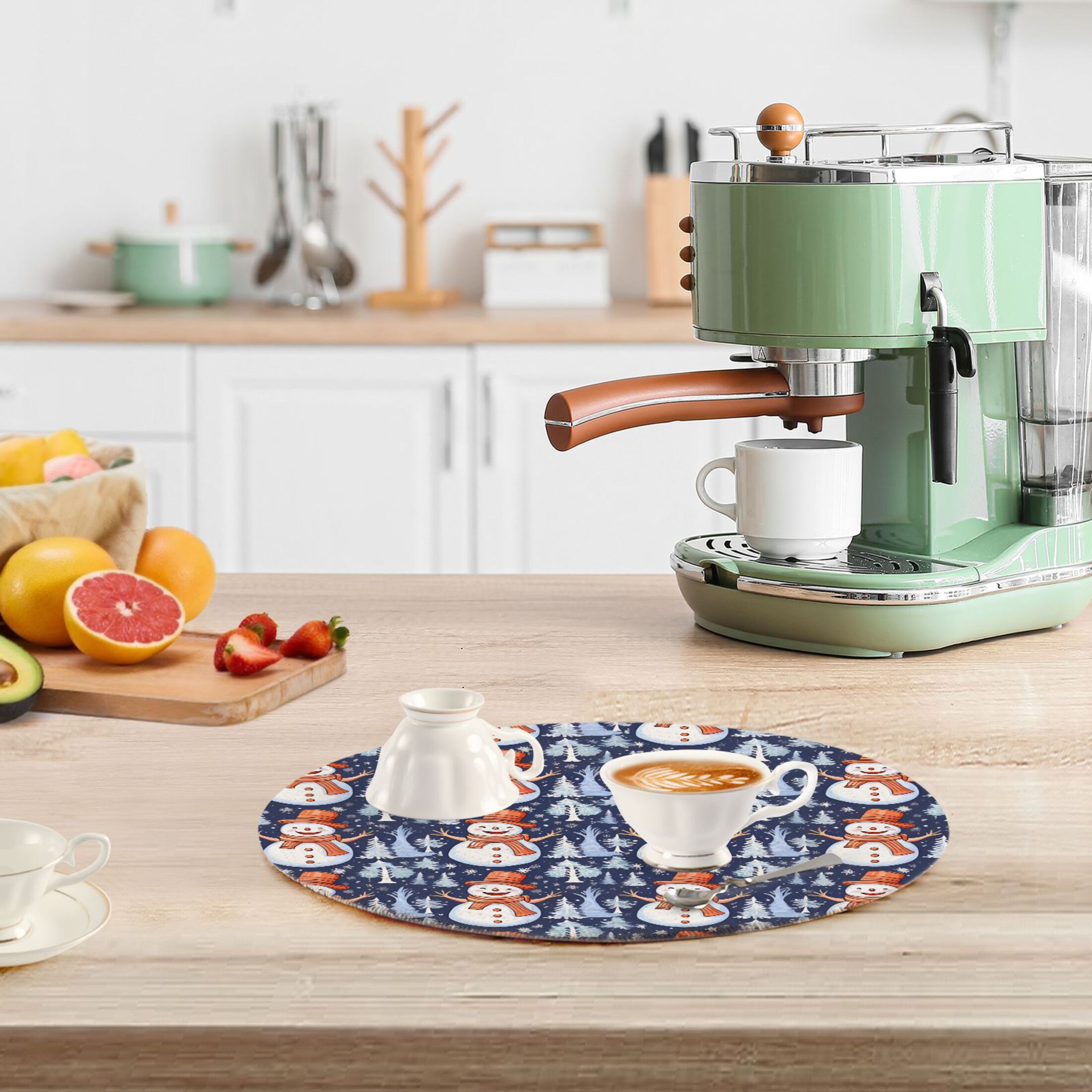 Christmas Snowman and Trees 3 PCs Pot Holders Trivets Kitchen 15