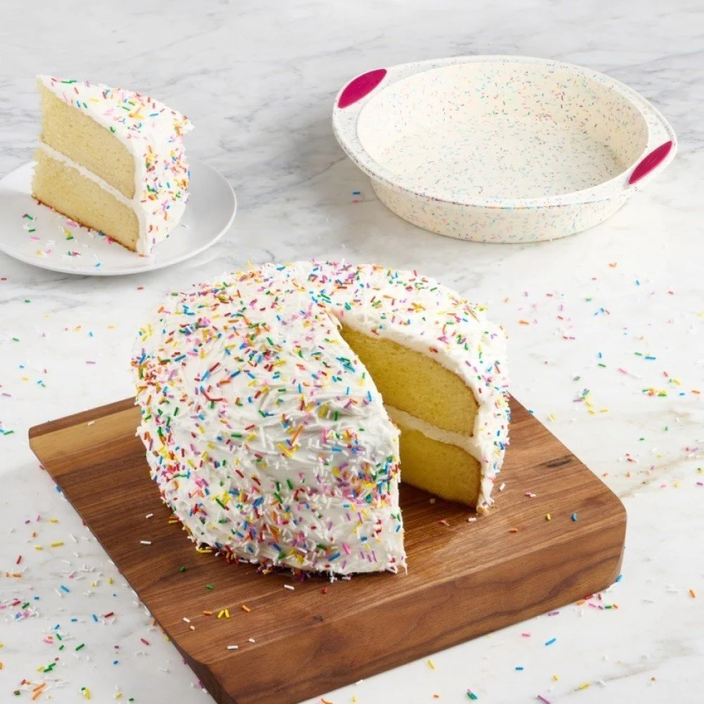 Trudeau White Confetti Silicone 9