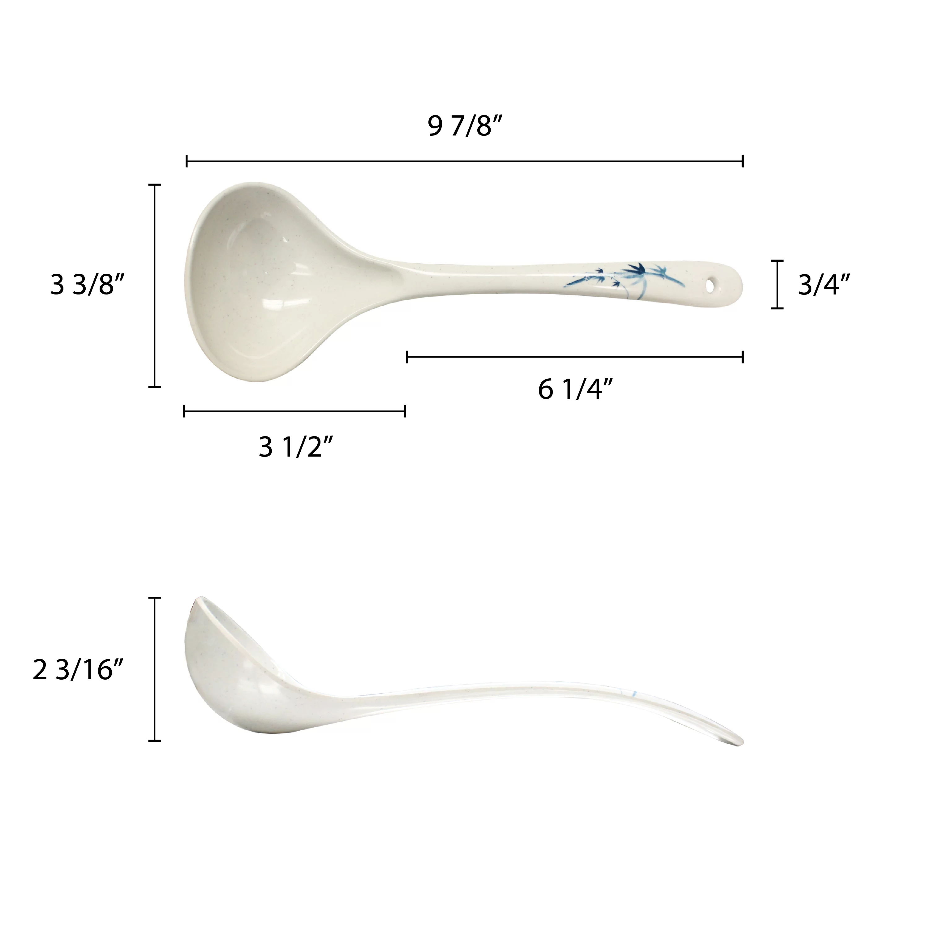 Excellante Blue Bamboo Melamine Dinnerware Collection 2 1/2 oz., 9 3/4