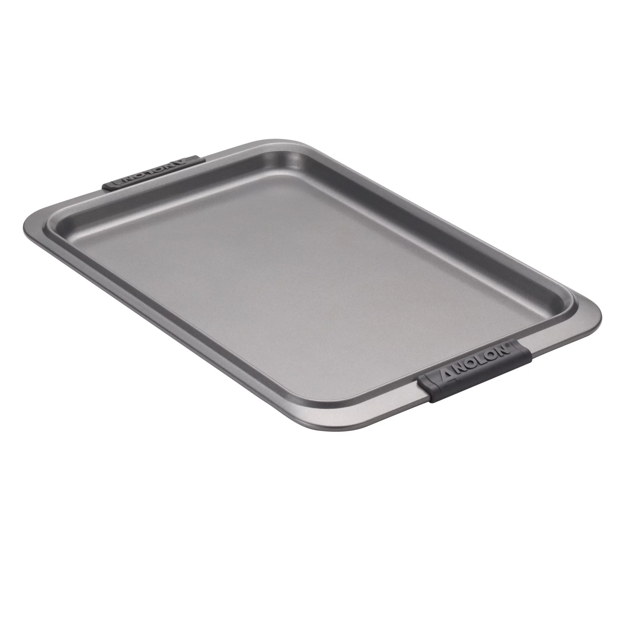 Anolon Advanced Bakeware Nonstick Cookie Sheet, 10-Inch x 15-Inch, Gray with Silicone Grips