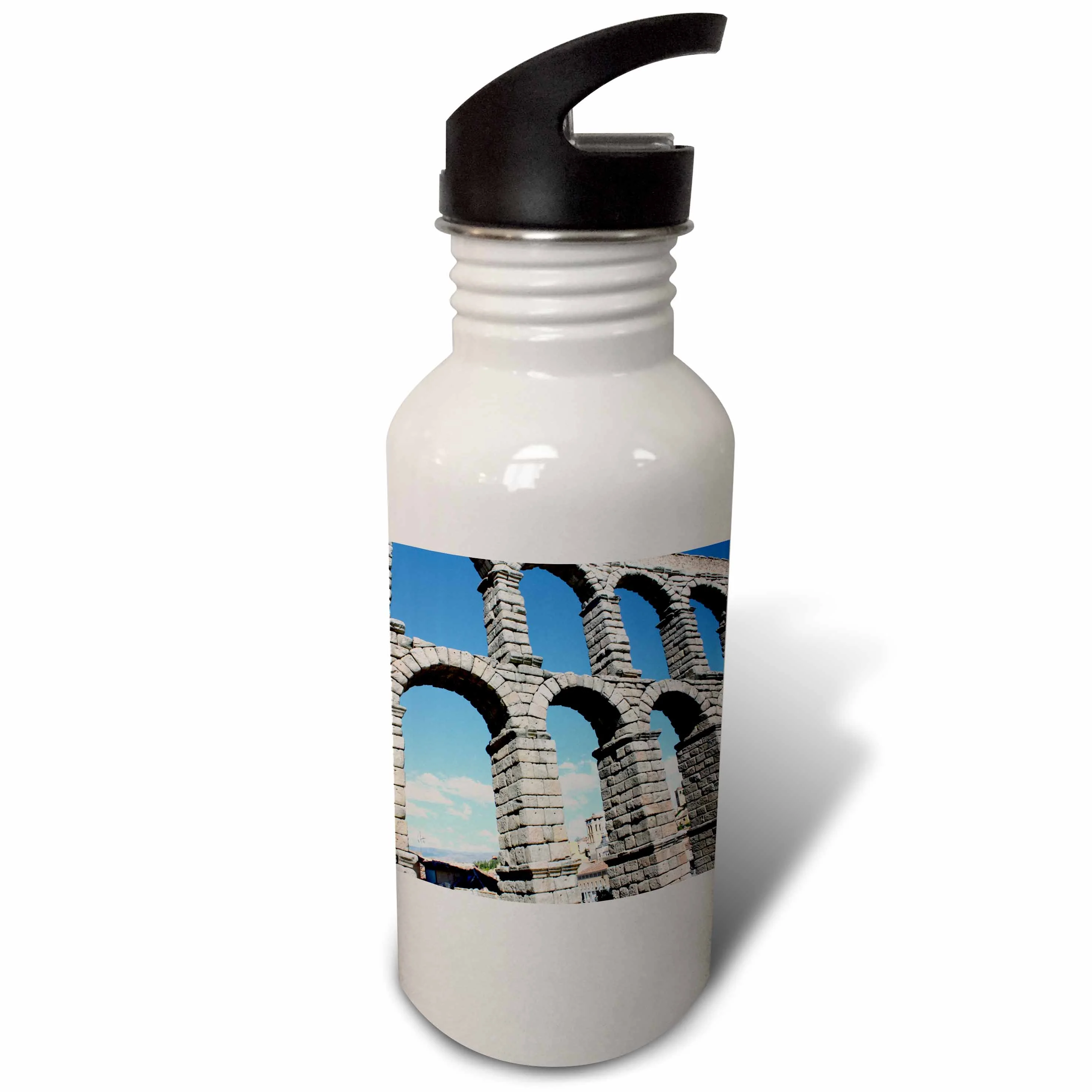 Aqueduct of Segovia, Famous Roman Aqueduct Segovia, Spain 21 oz Sports Water Bottle wb-100289-1