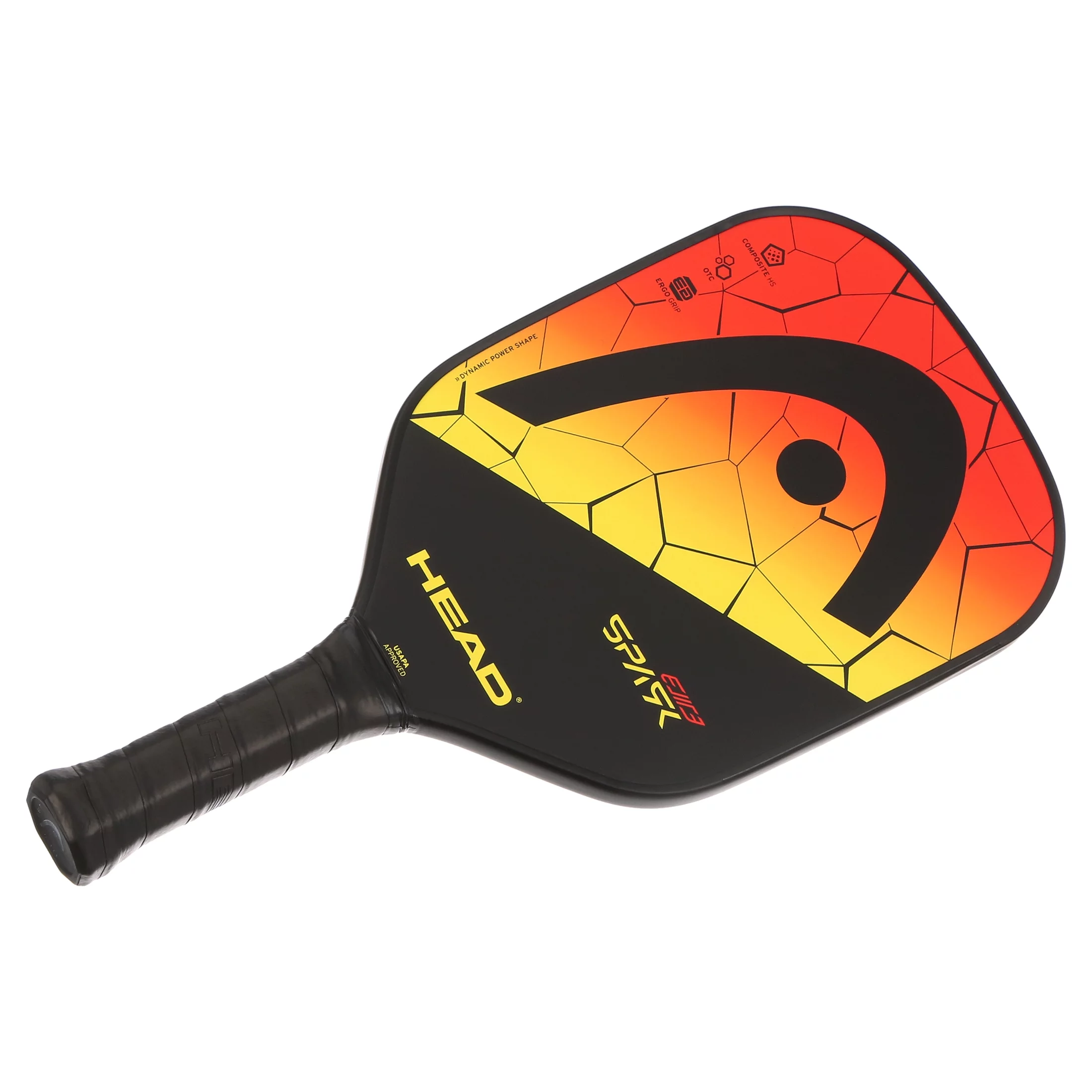 HEAD Spark Elite Pickleball Paddle, Fiberglass Surface, 8.1 Ounces, Red and Yellow