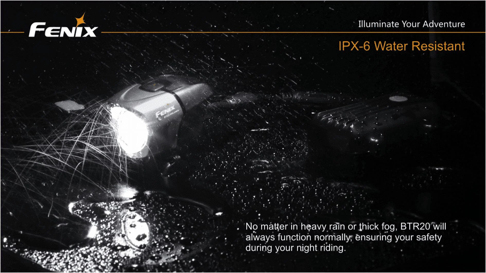 Fenix BTR20 CREE XM-L T6 800 Lumen NEUTRAL WHITE Rechargeable LED Bicycle Light