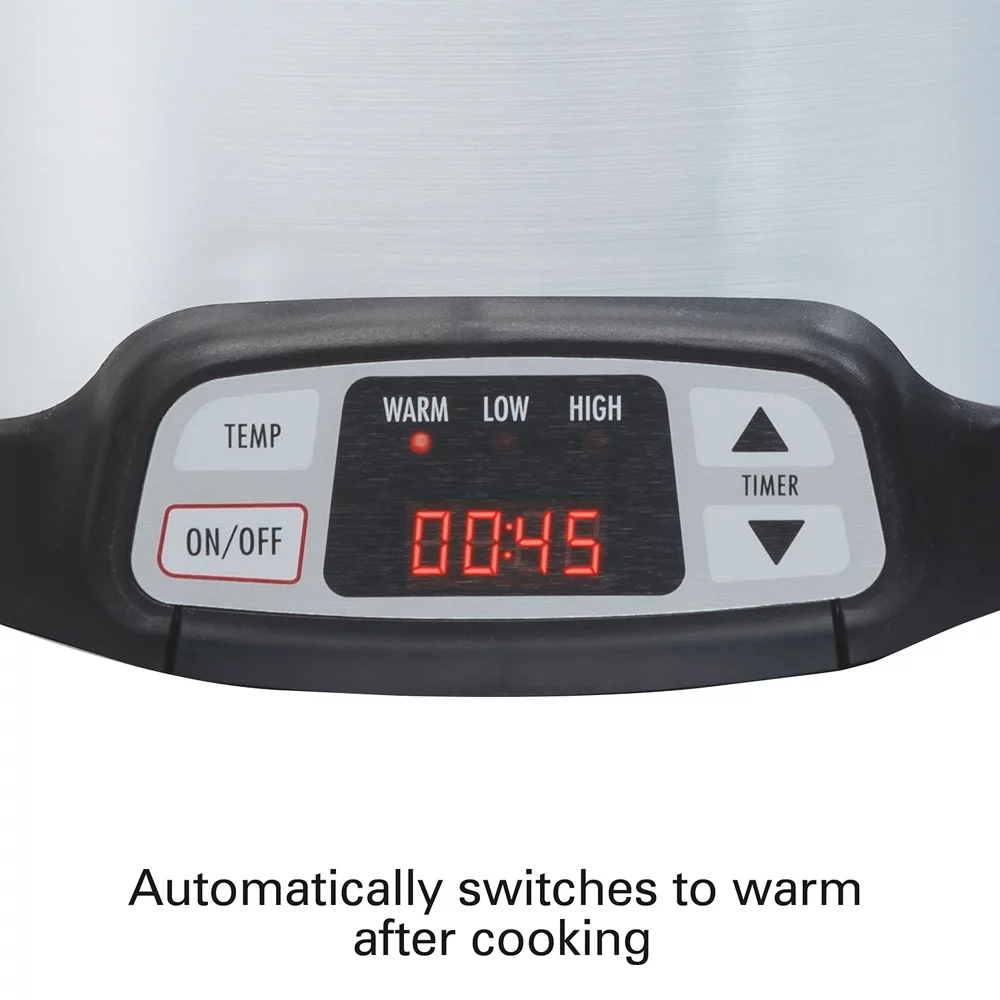 Hamilton Beach 33480 Programmable 8 Quart Slow Cooker with Three Temperature Settings 2 Pack