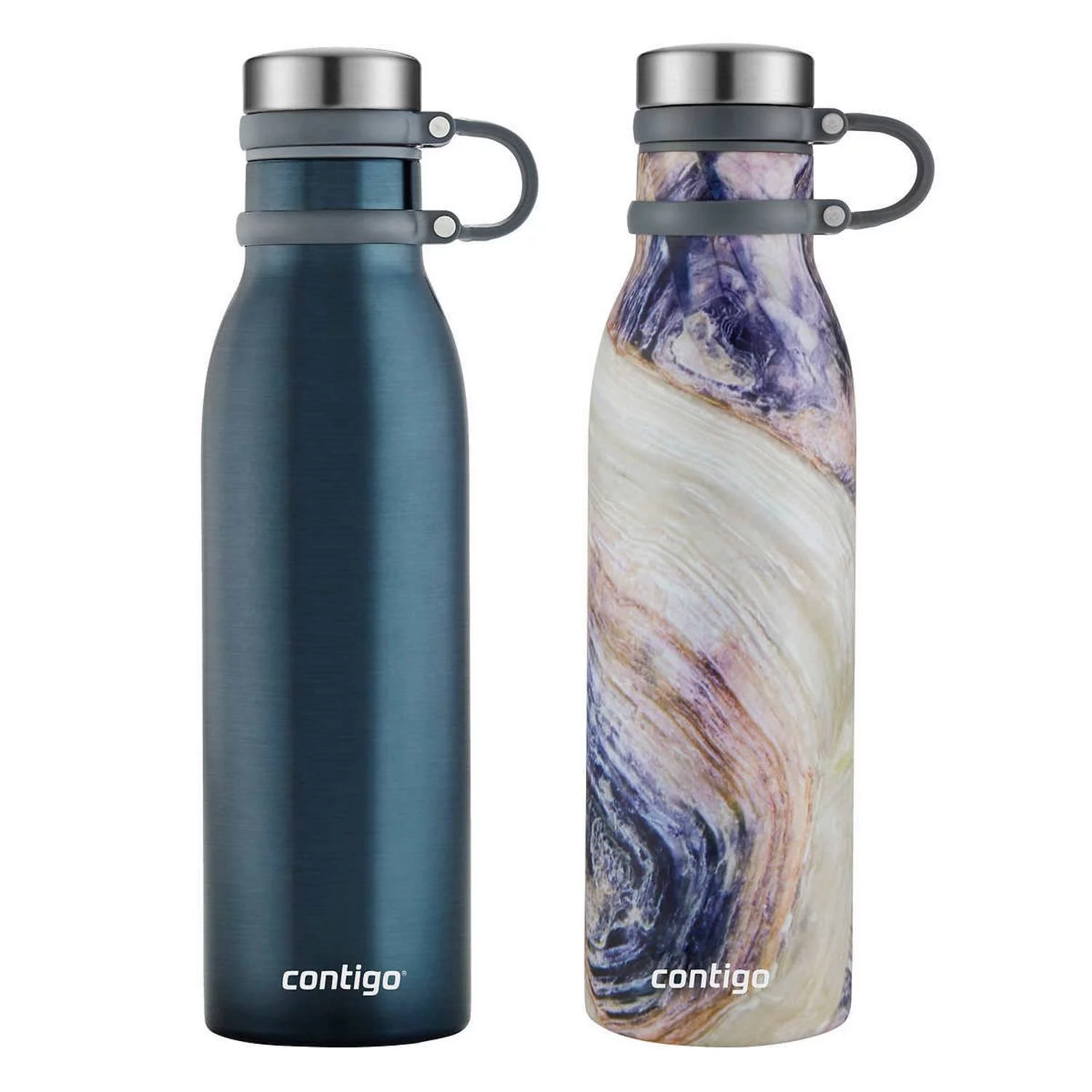 Contigo Couture 20 oz Water Bottle, 2-pack Blue