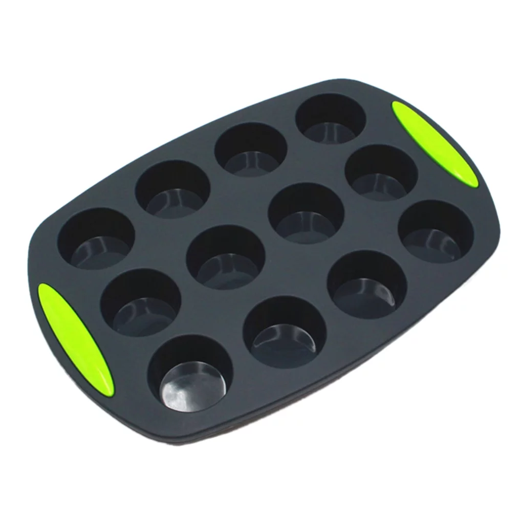 Best Choice 3pcs Silicone Mold Set Double Color 9 Inch Round Cake Mould 12 Muffin Cup Tray Toast Pan Baking Tool