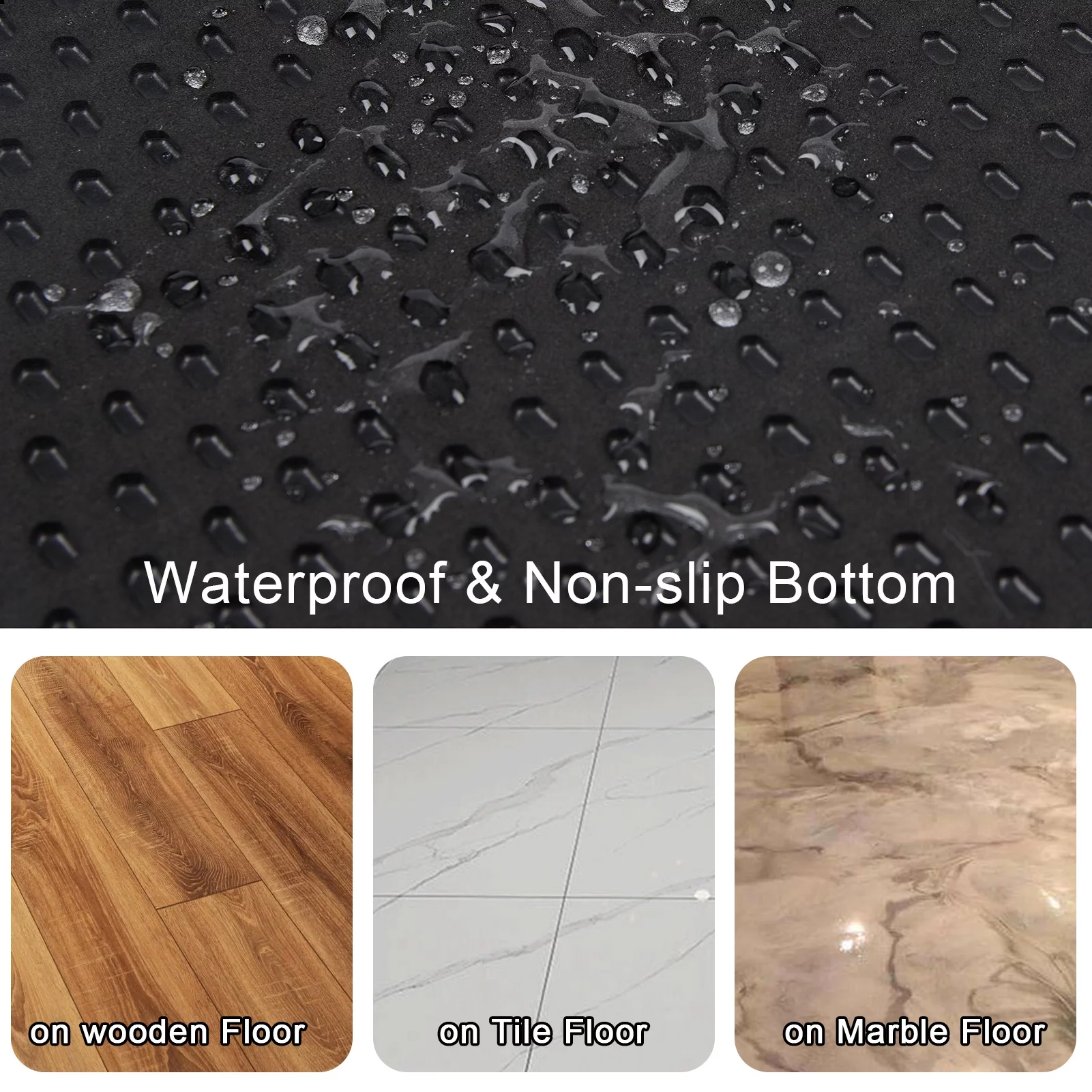 Htovila Cat Litter Mat Double Layer Foldable Mat Litter Box Rug