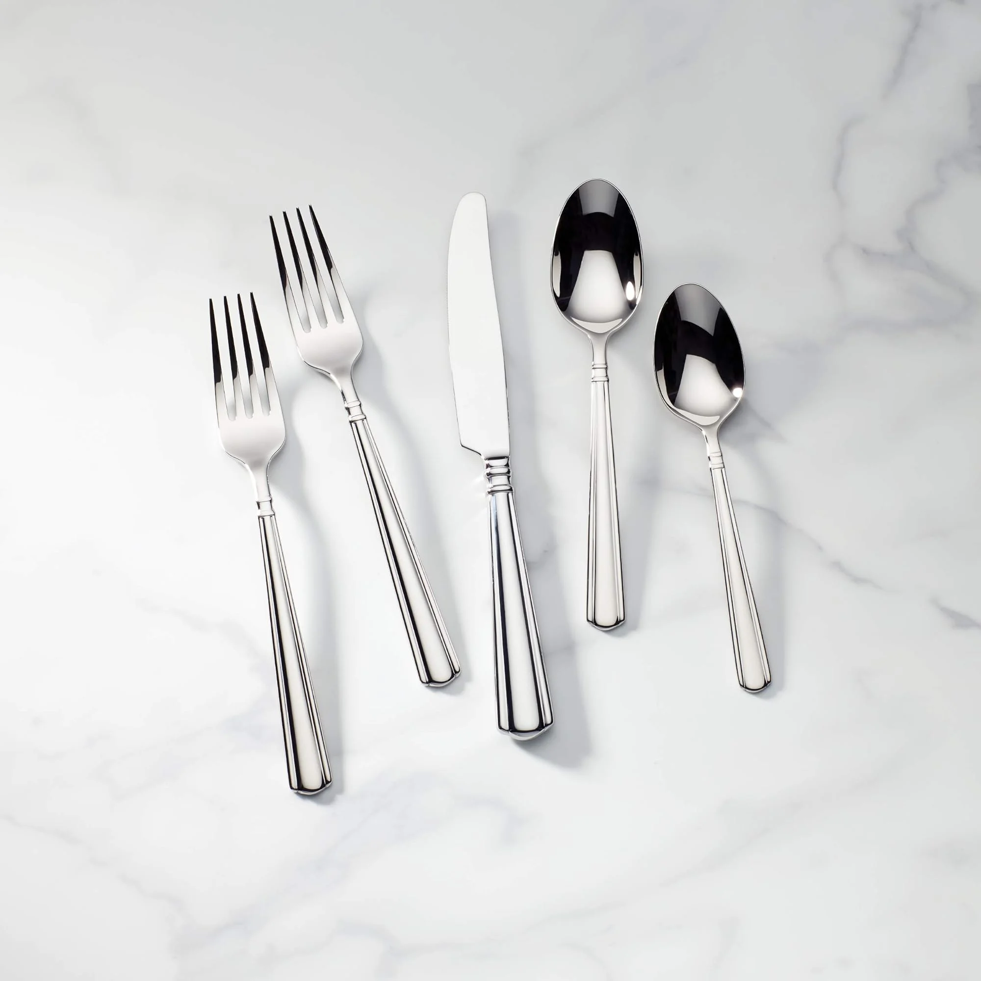 Lenox Amber Hill 65-Piece Flatware Set, Metallic