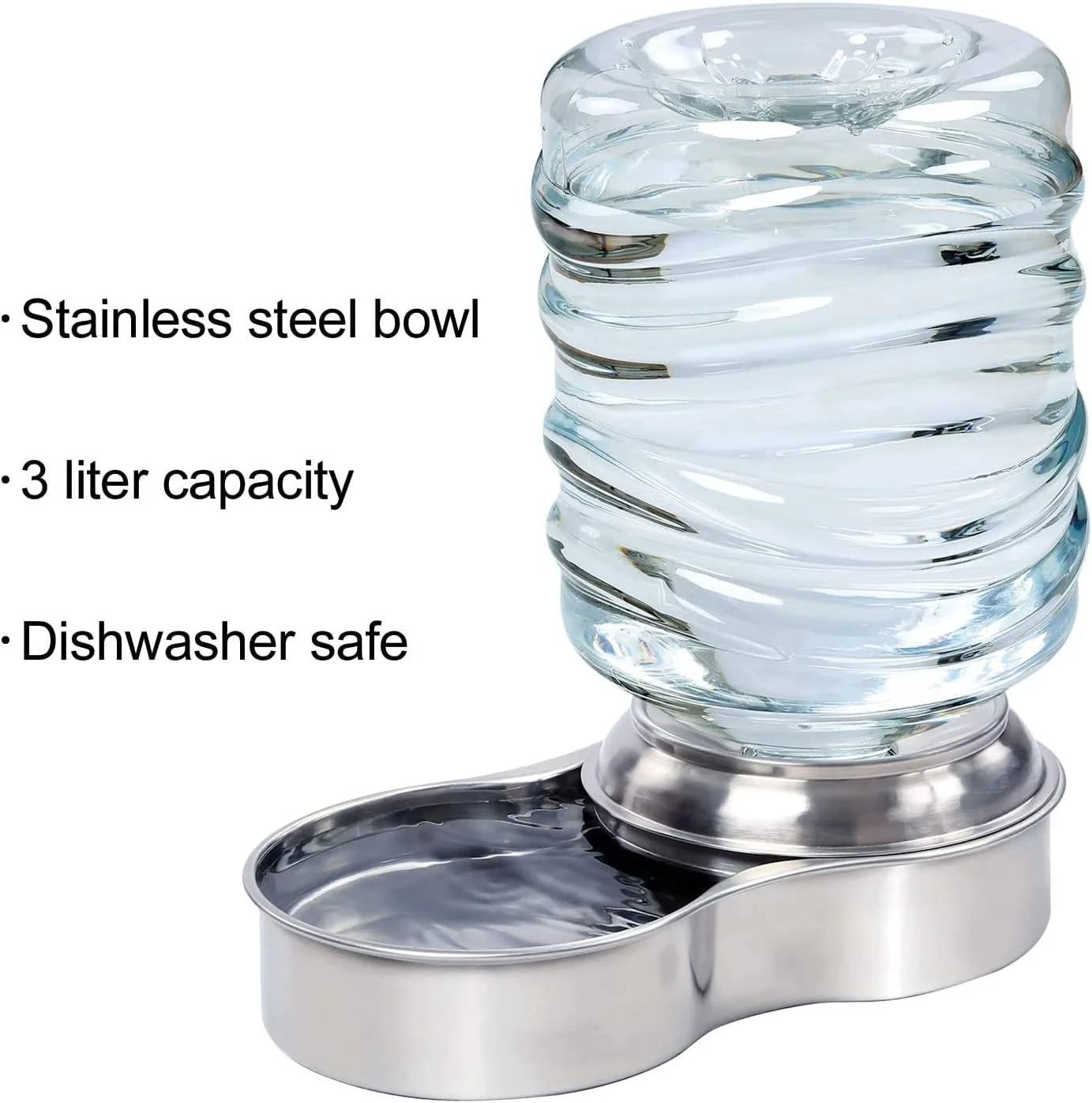 ETNA Products Dog and Cat Water Fountain, Stainless Steel, 1 Gallon
