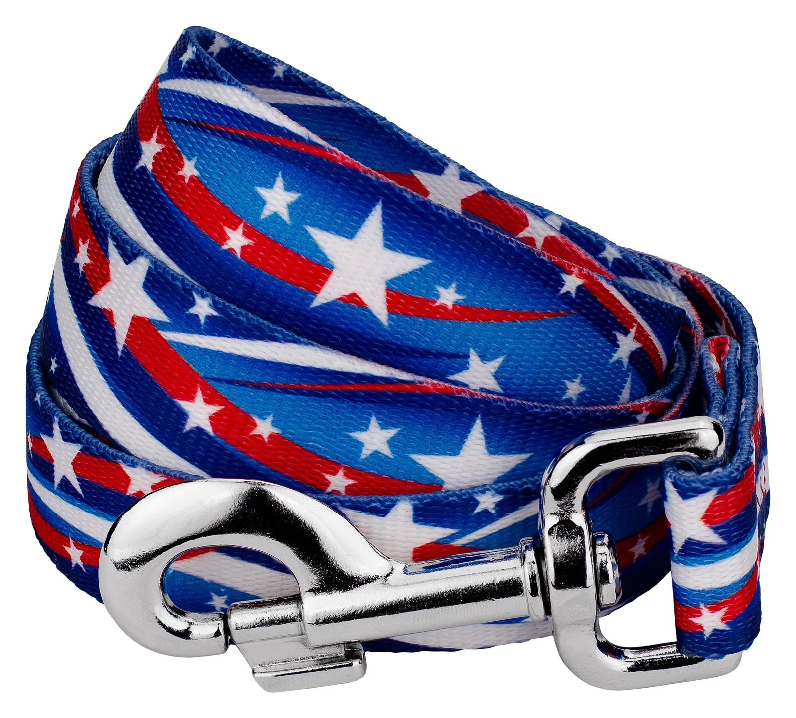 Country Brook Design - 1 inch Star Spangled Dog Leash - 6 Feet
