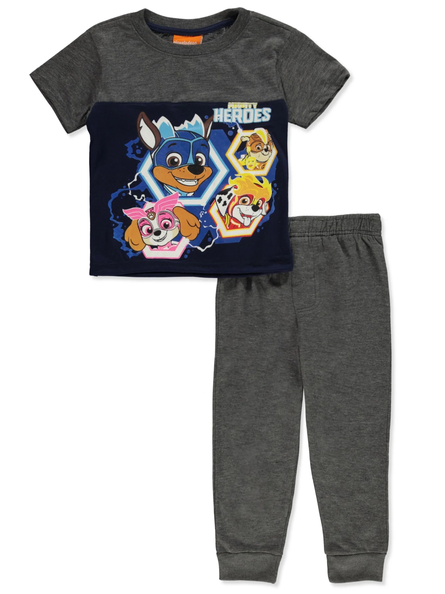 Paw Patrol Boys' 2-Piece Joggers Set Outfit - charcoal gray, 4t (Toddler)