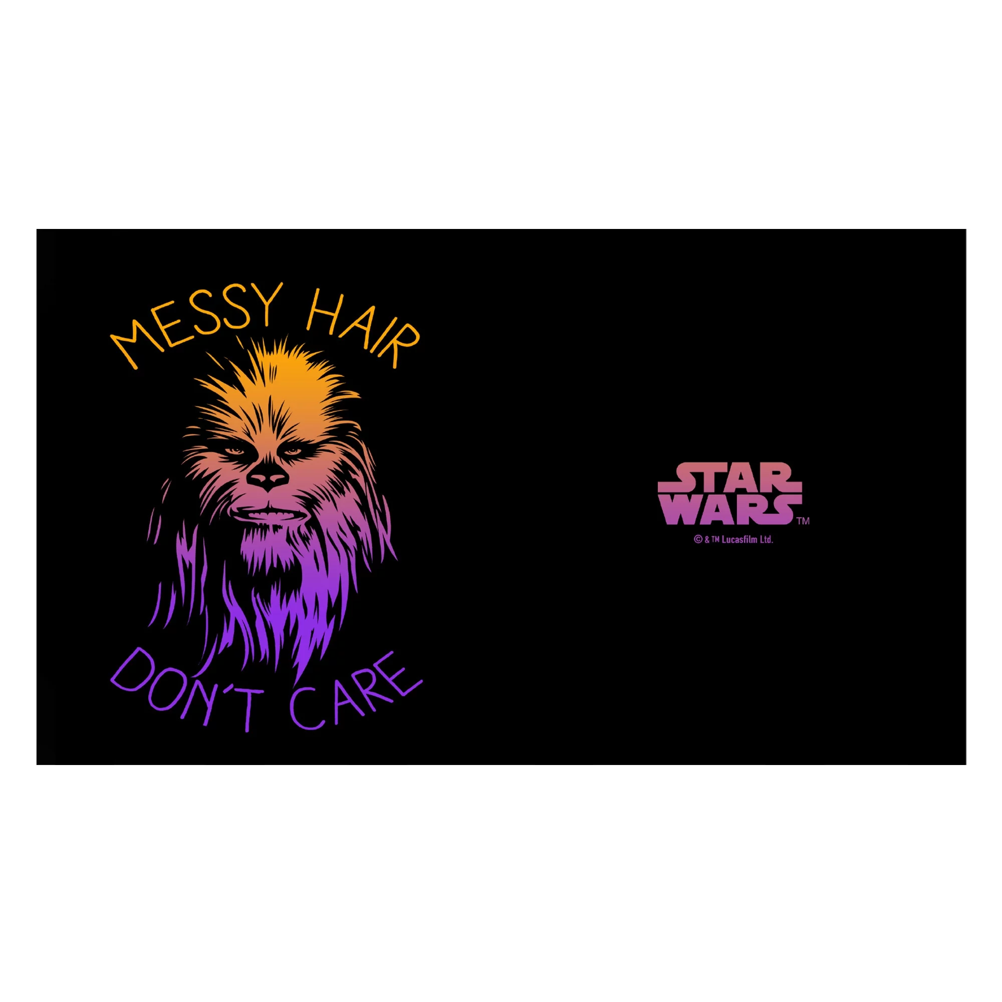 Star Wars Messy Hair Don't Care Chewie  Stainless Steel Water Bottle Black 17 oz.