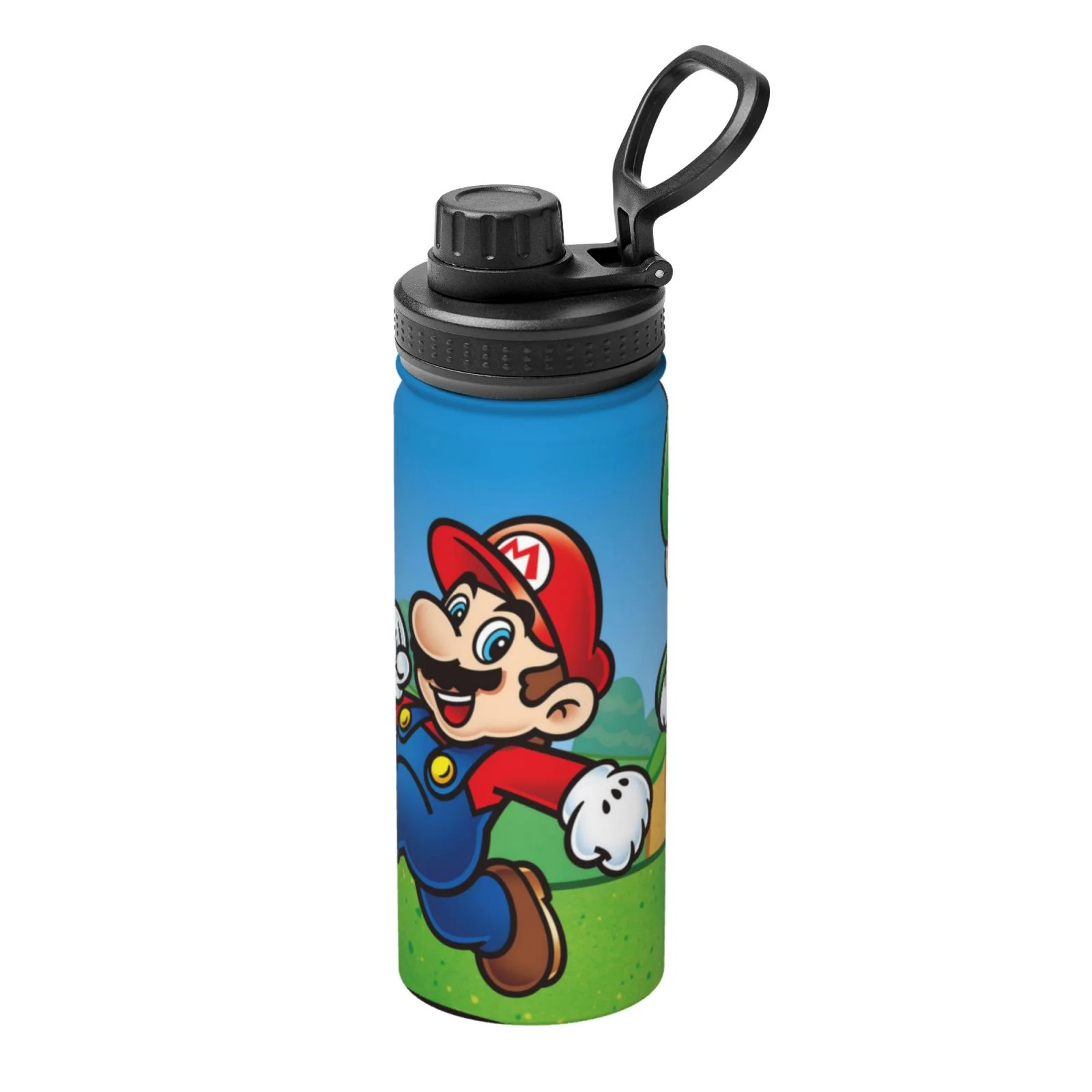 Mario And Luigi Unisex Sports Insulated Water Bottles Kettle Stainless Steel Portable Cup 18OZ For School Travel Gym Running