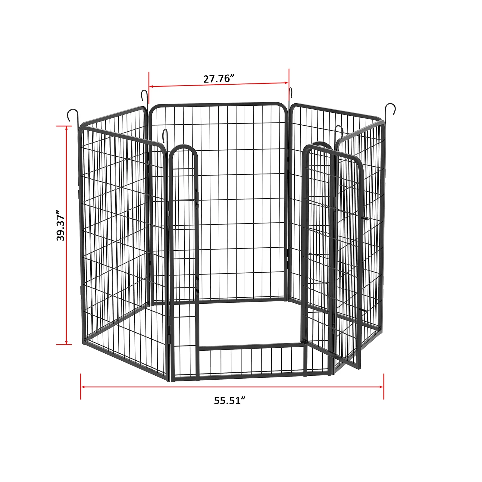 Smart FENDEE 6 Panels Pet Playpen Dog Fence with Door 39.37