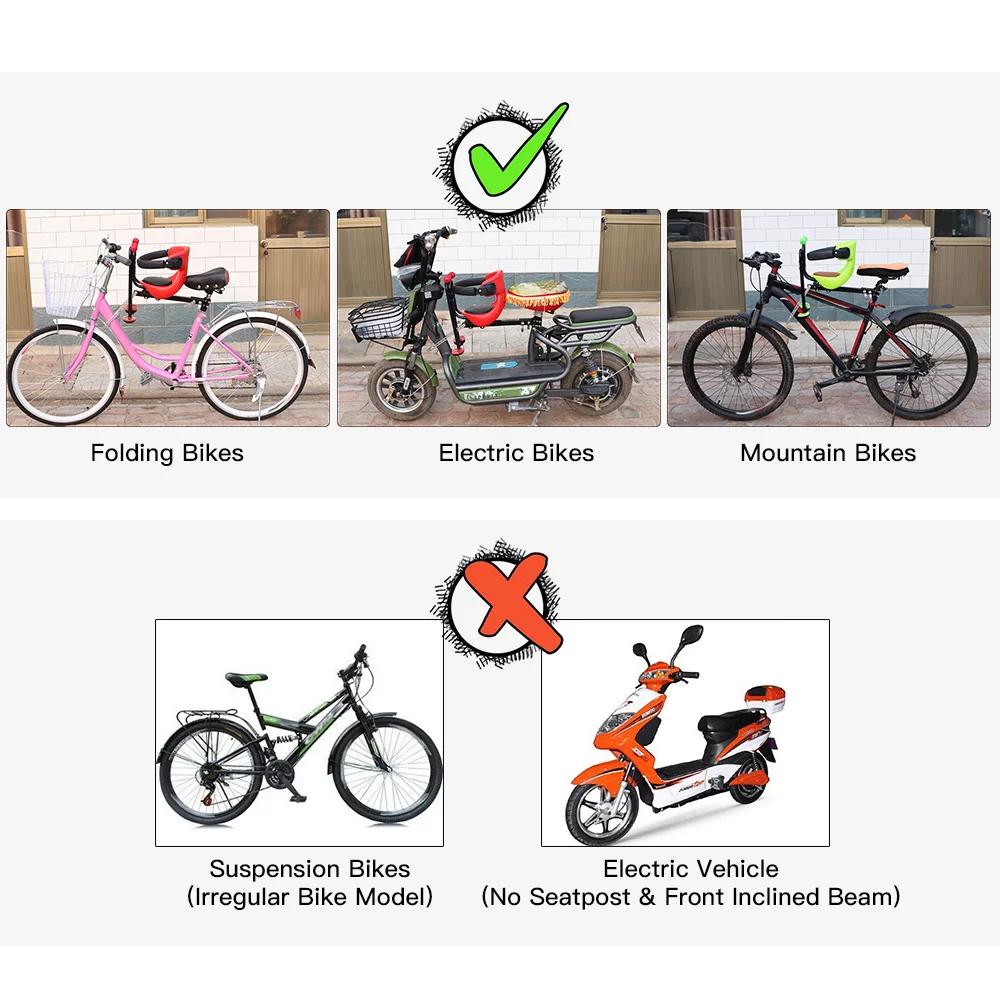 LIXADA Kids Bike Safety Seat Front Mounted Child Seat, Foldable Pedals, to 110lb