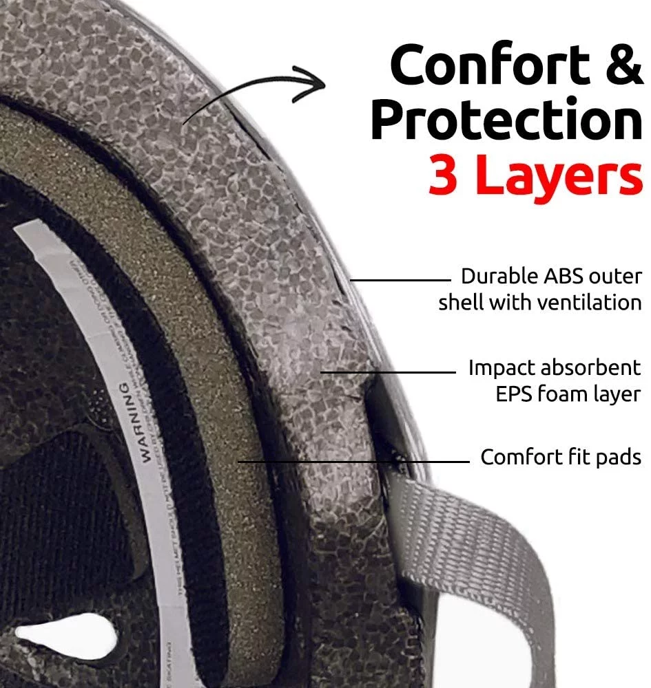 Kartium Adjustable Helmet for Skateboarding for Kids, Teens and Young Adults, Red