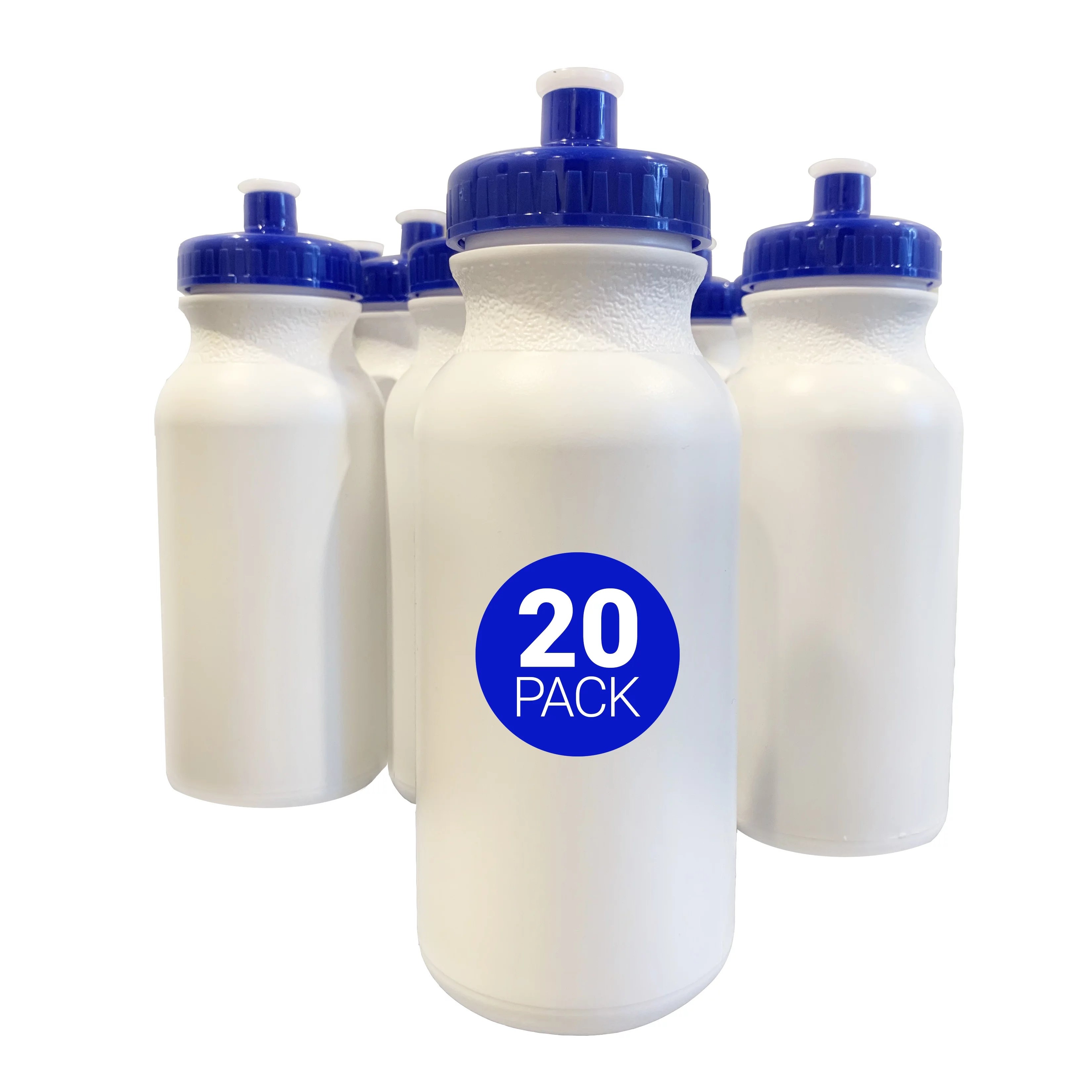 20 Pack Bulk water bottles, 20oz water bottles in bulk, reusable water bottles bulk, plastic water bottles bulk, bulk water bottles reusable, water bottles in bulk, Made in the USA. (20)