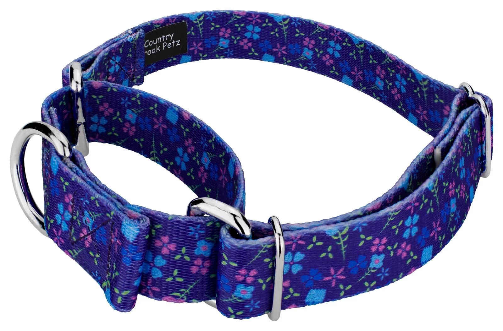 Country Brook Design® Blueberry Fields Martingale Dog Collar and Leash, Medium