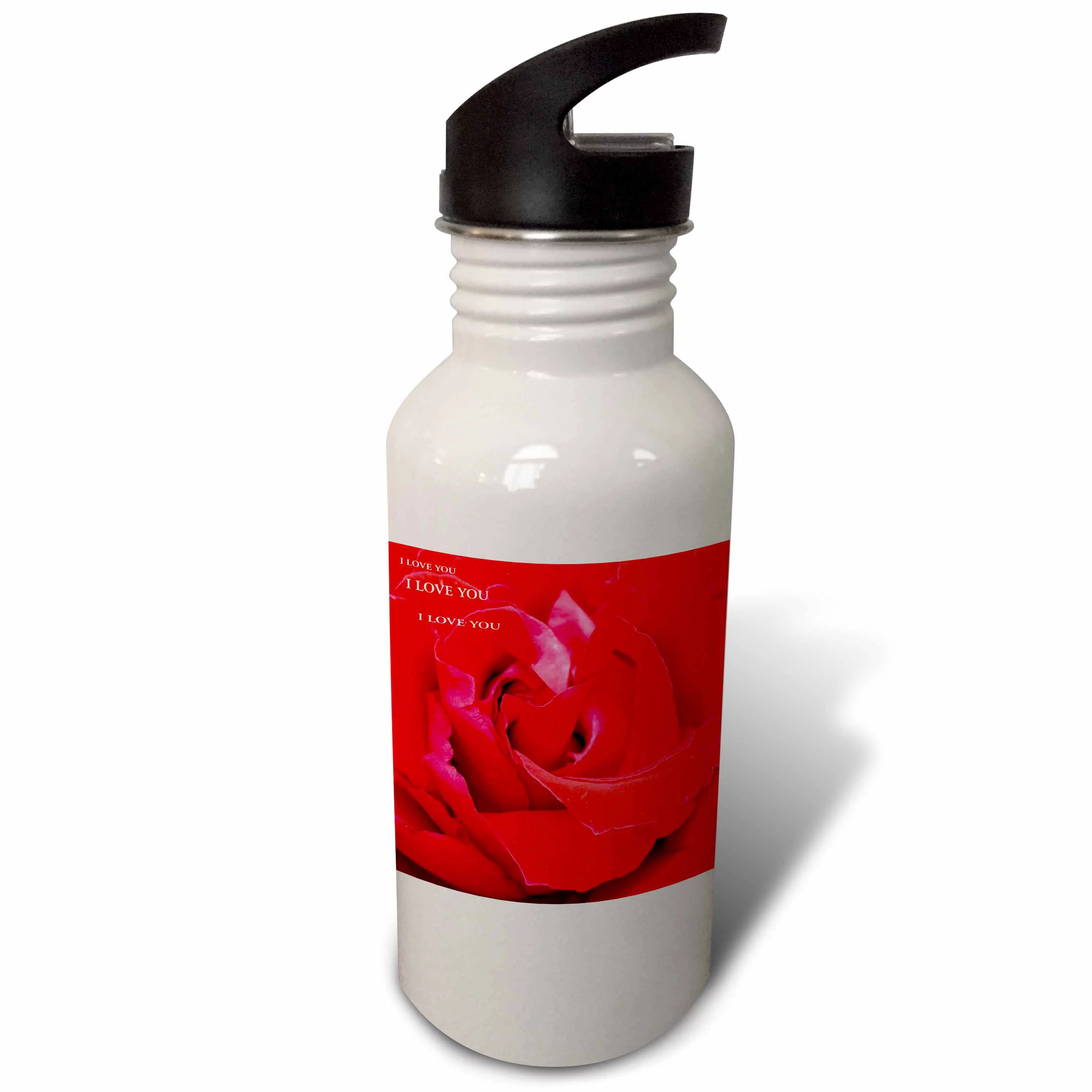 I Love You Rose 21 oz Sports Water Bottle wb-7291-1