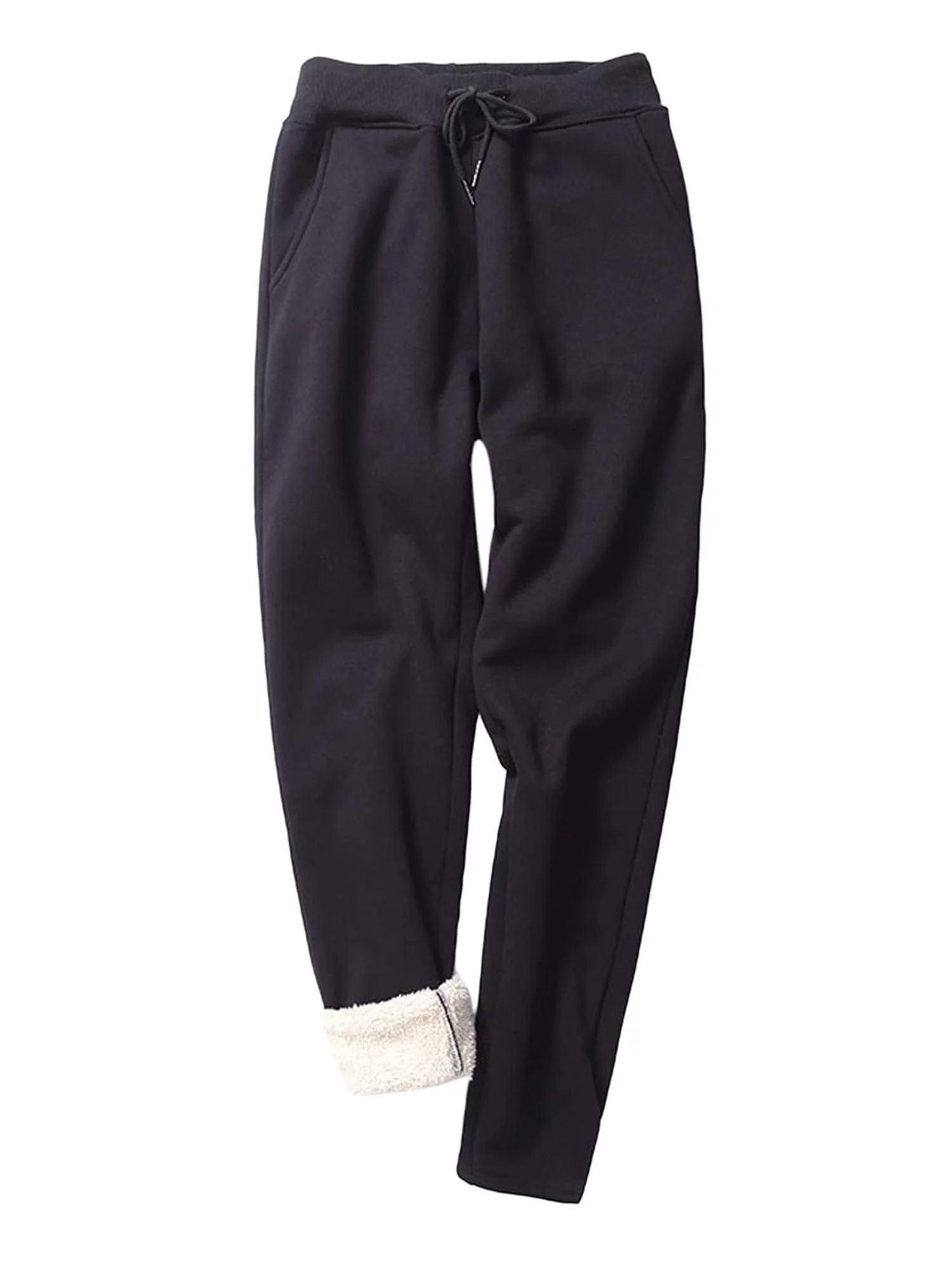 EWODOS Women's Running Sherpa-Lined Sweatpants Active Fleece Jogger Track Pants Warm Trousers