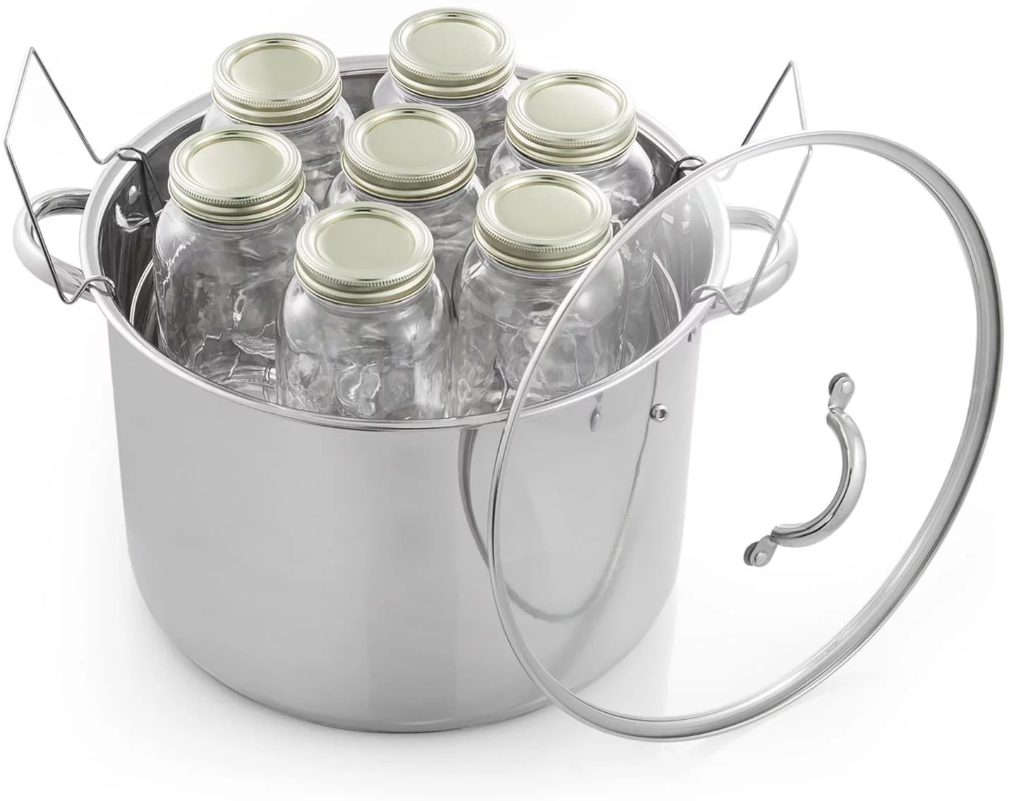 McSunley Medium Stainless Steel Prep N Cook Water Bath Canner, 21.5 quart, Silver