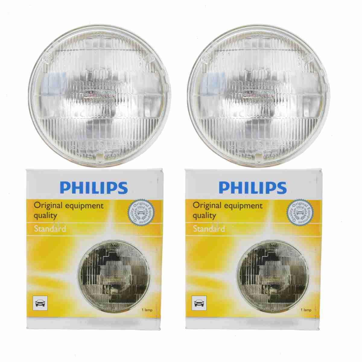 2 pc Philips High Beam Headlight Bulbs compatible with Mercedes-Benz 230S 250S 250SE 250SEC 280S 280SE 280SEL 300SD 300SEL 350SL 380S 1966-1989 Electrical Lighting Body Exterior