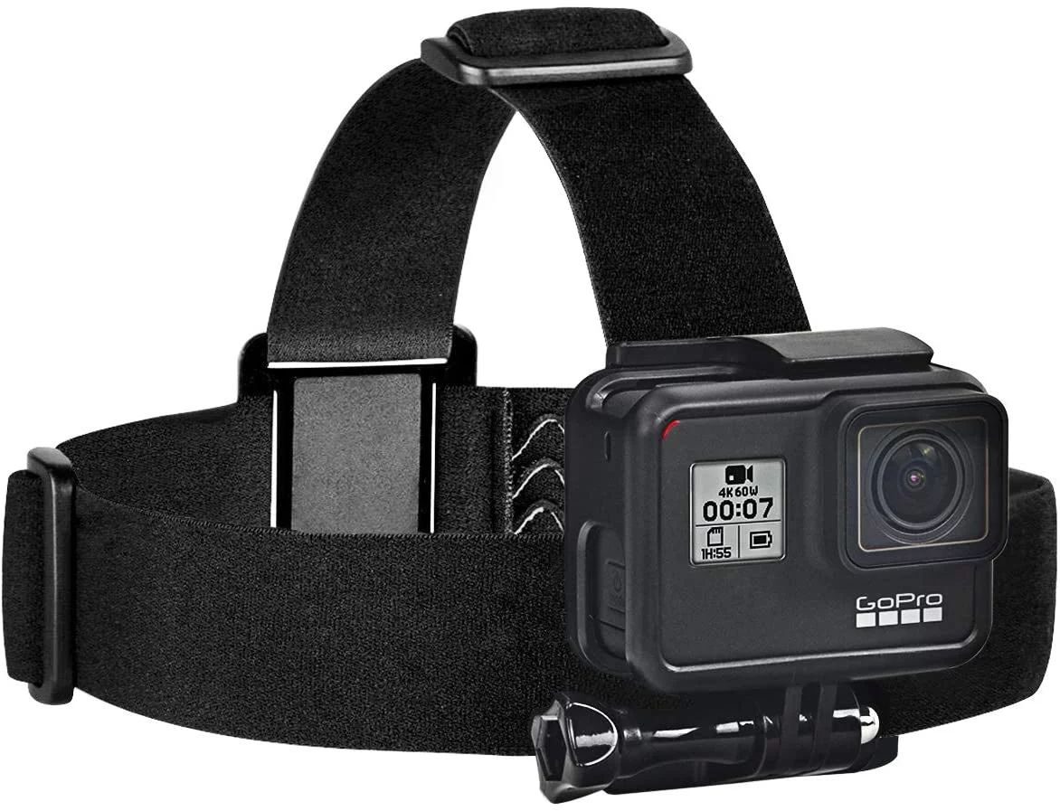 Head Strap Mount Compatible with GoPro GoPro Hero 10, 9, 8, Hero 7 Black, 7 Silver, 7 White, Hero 6, 5, 4,